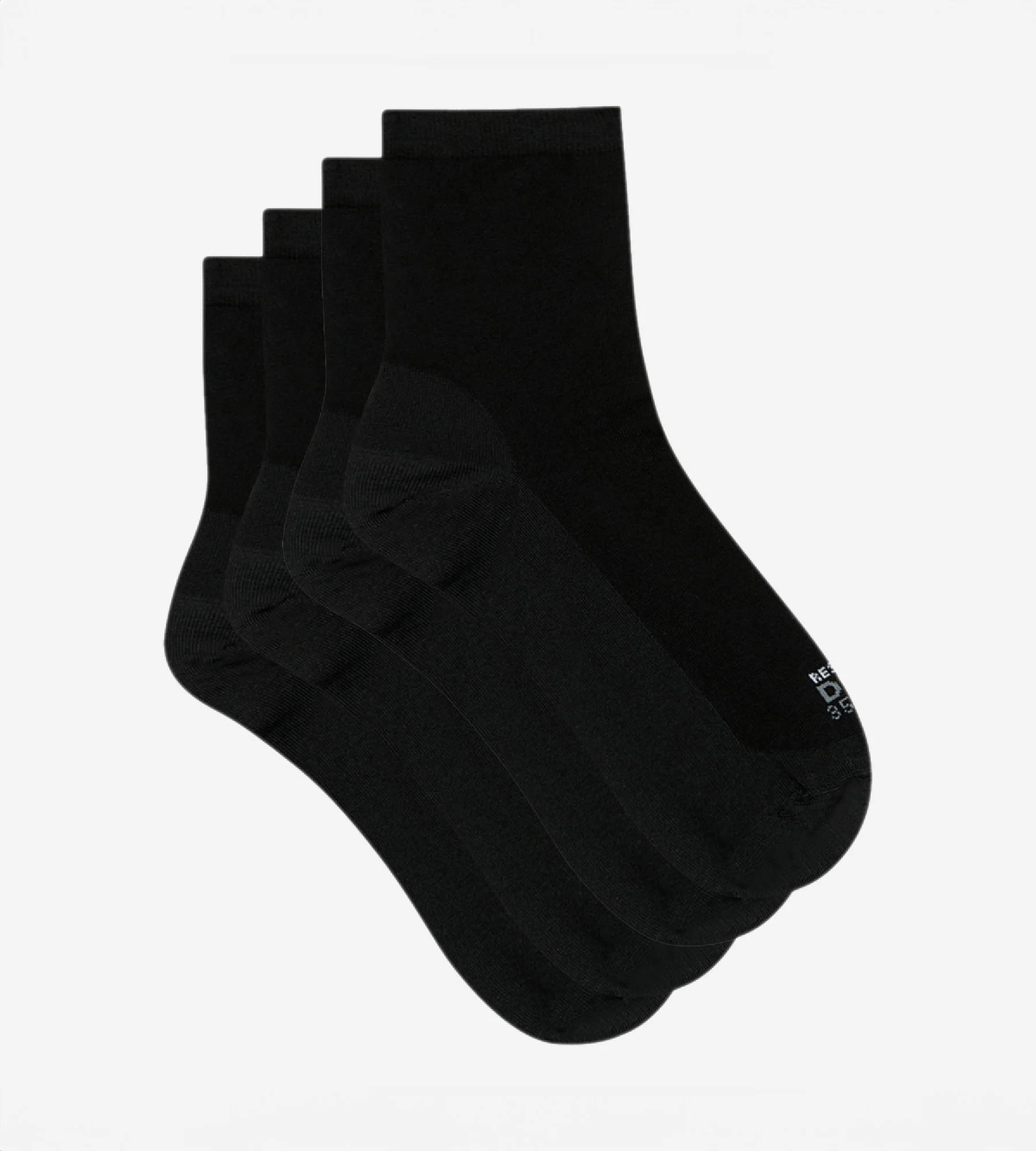 Lot de 2 paires de chaussettes femme tissu renforcé Noir Ultra Resist - Image 2