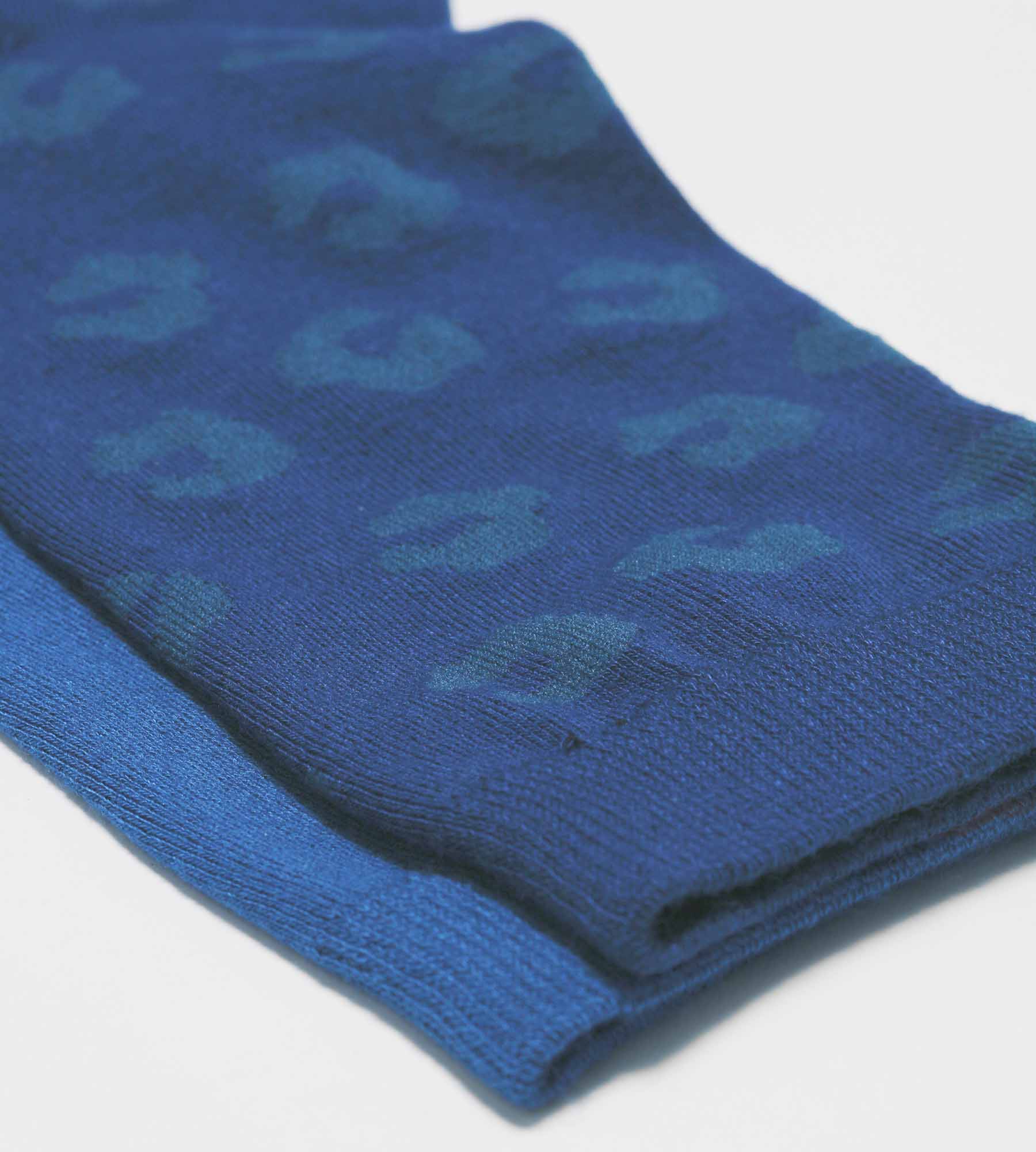 Lot de 2 paires de chaussettes femme viscose à fleurs Bleu Dim Bambou - Image 3