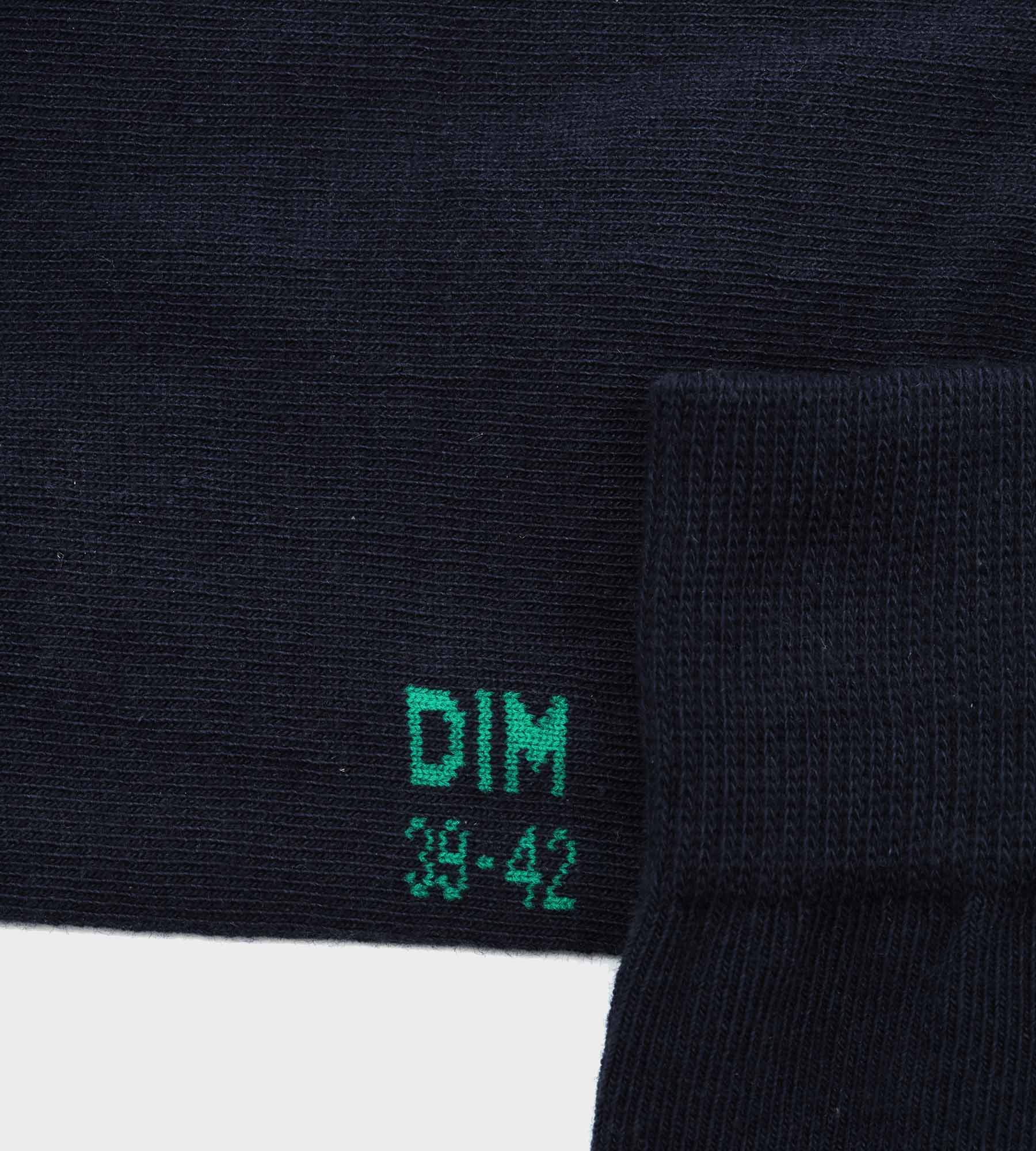 Lot de 2 paires de chaussettes homme en coton bio Bleu Marine Dim Good - Image 3