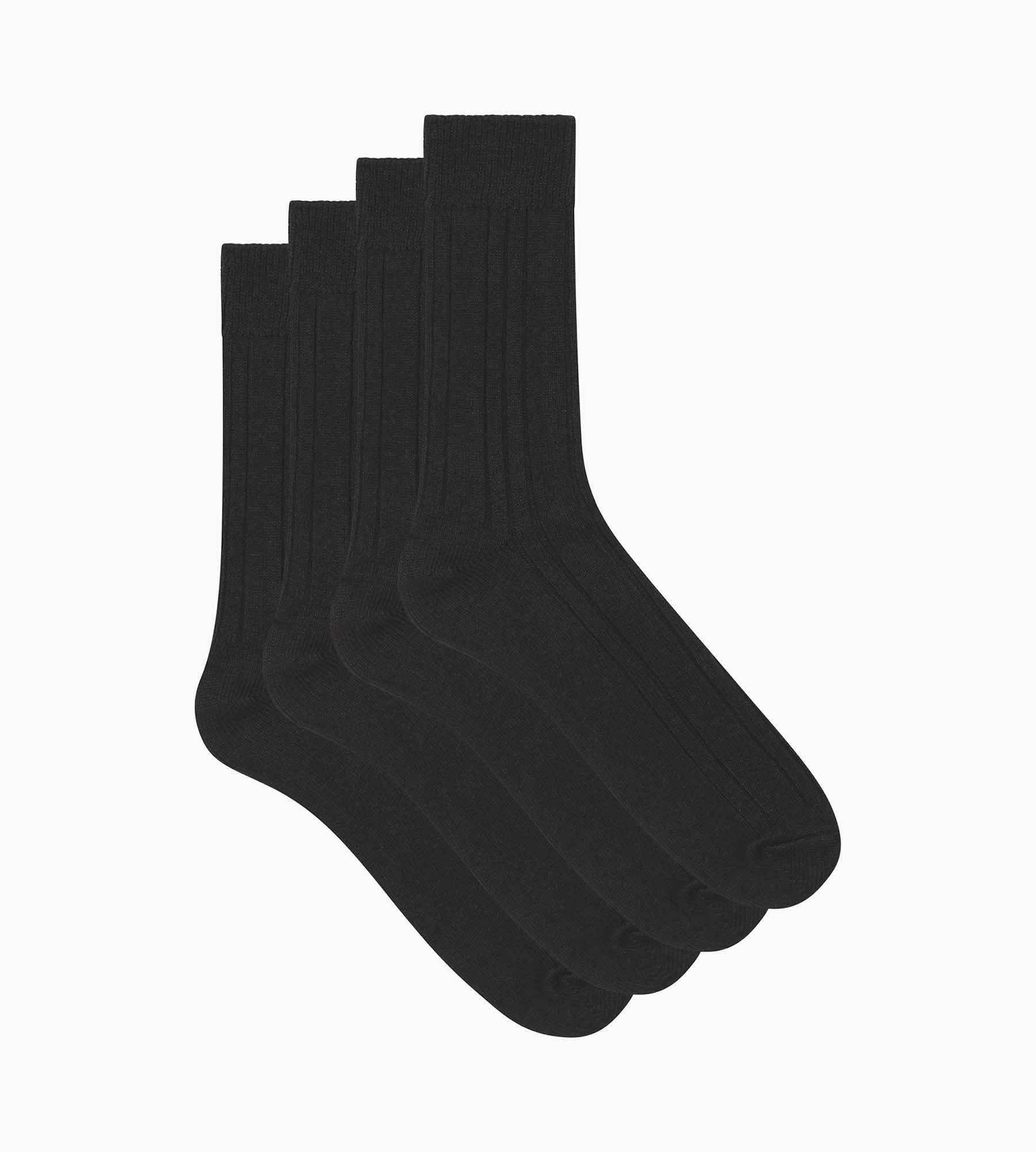 Lot de 2 paires de chaussettes homme Noir Bambou - Image 2