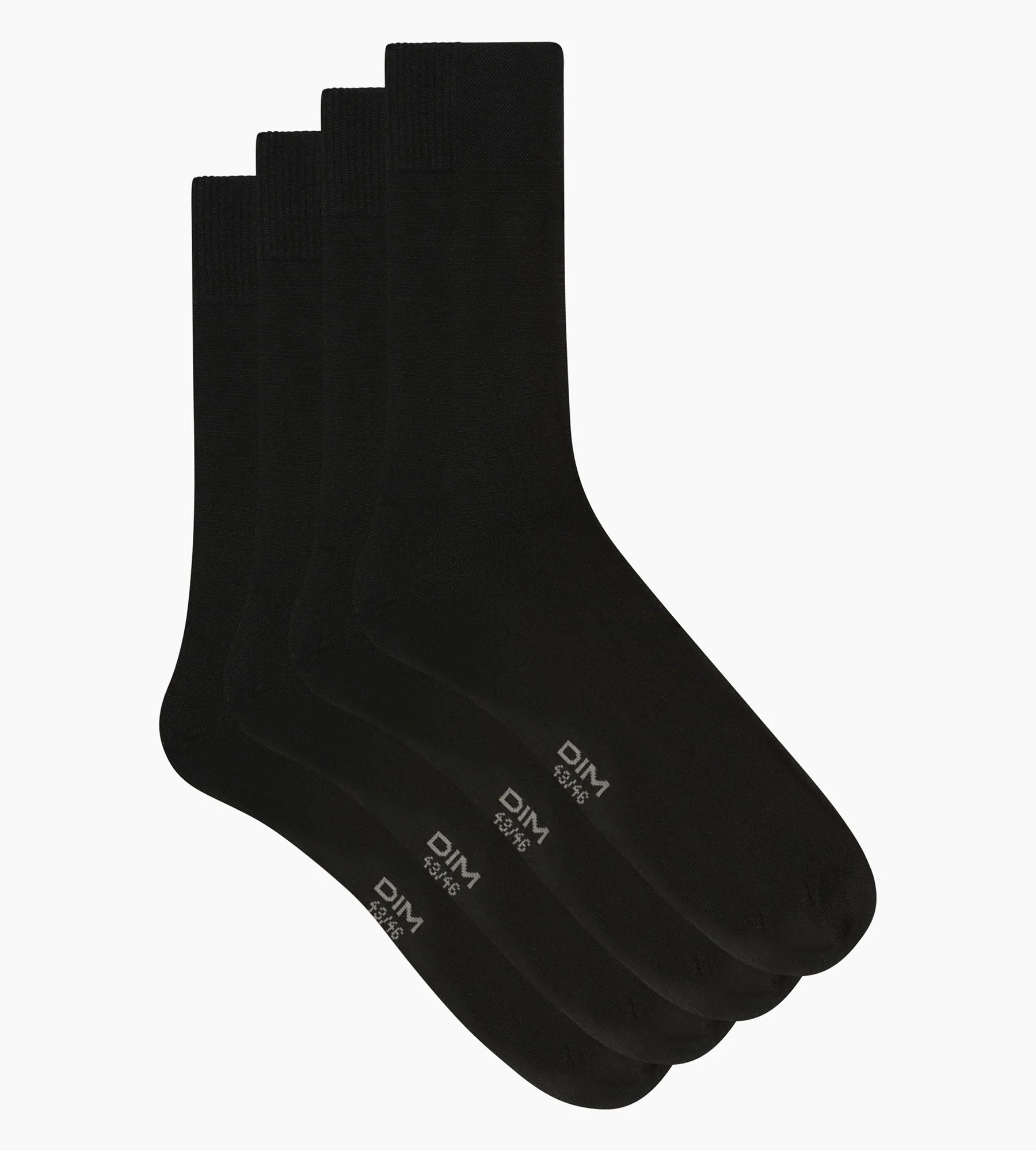 Lot de 2 paires de chaussettes homme Noir Dim Bambou - Image 2
