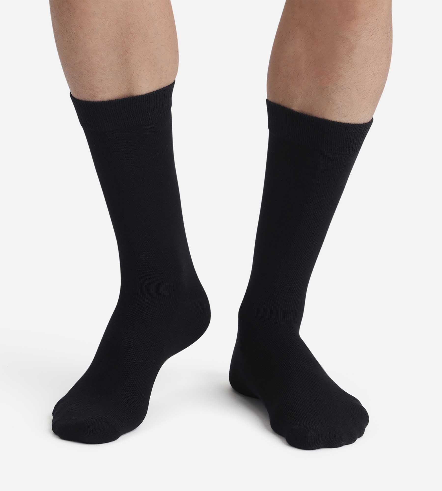 Lot de 2 paires de chaussettes noires homme Thermo