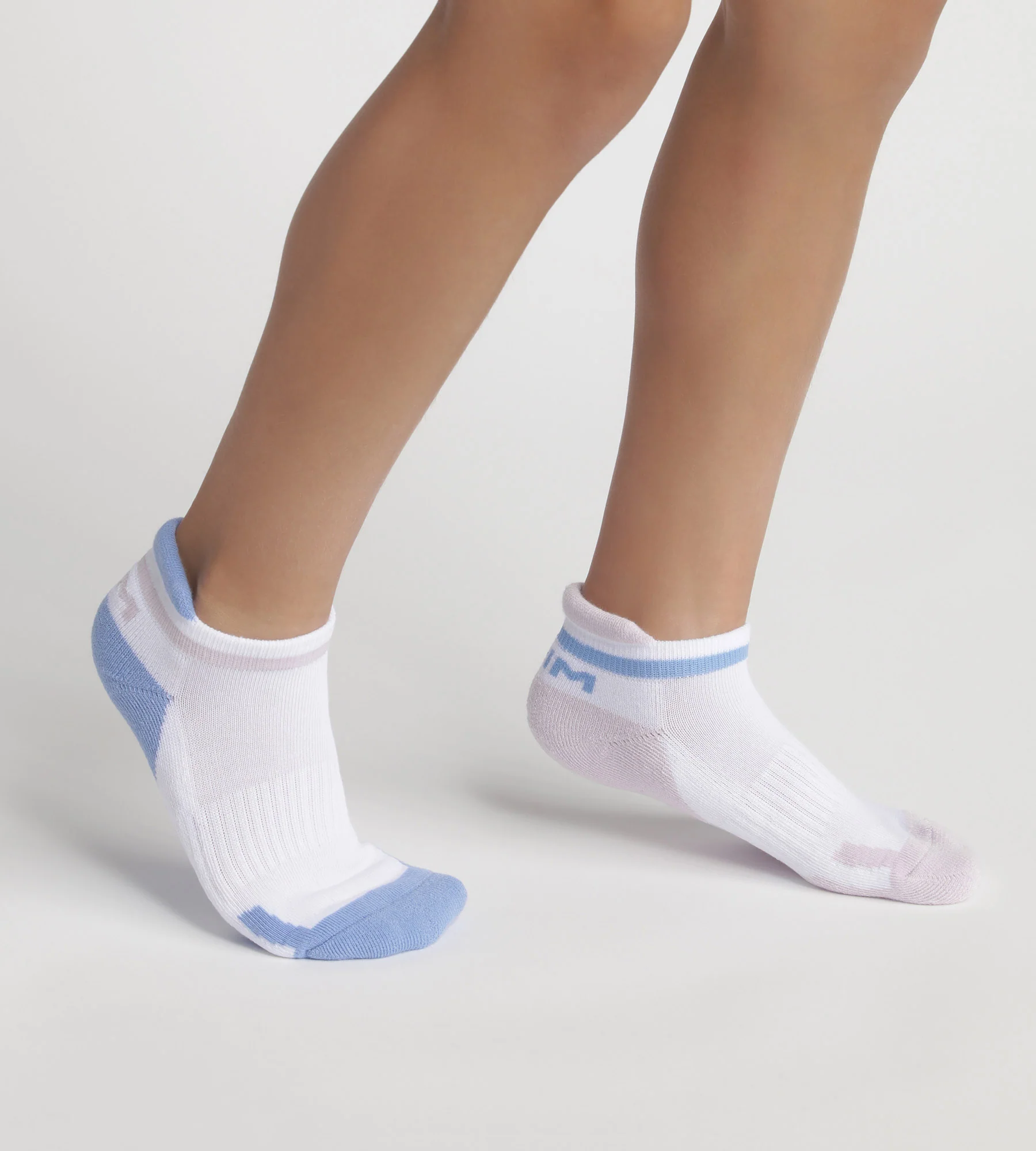 Lot de 2 paires de chaussettes unisexe retro Lila Bleu Dim Sport