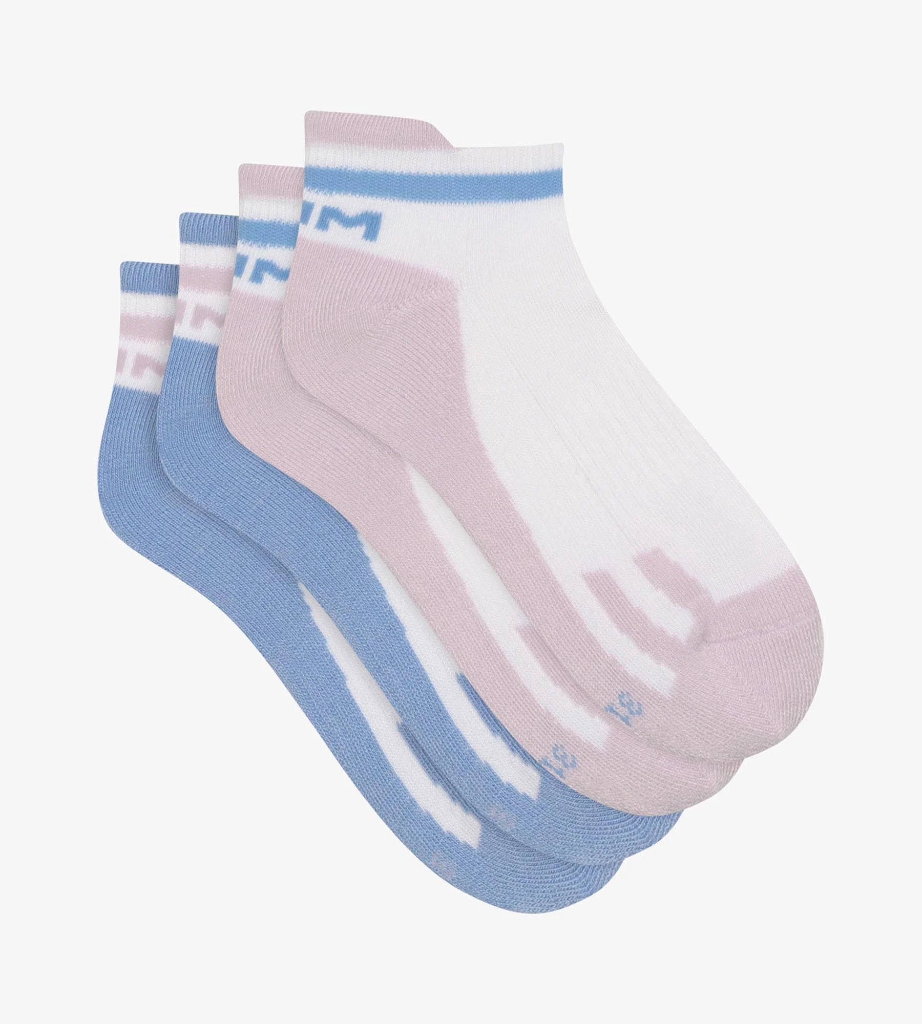 Lot de 2 paires de chaussettes unisexe retro Lila Bleu Dim Sport - Image 2