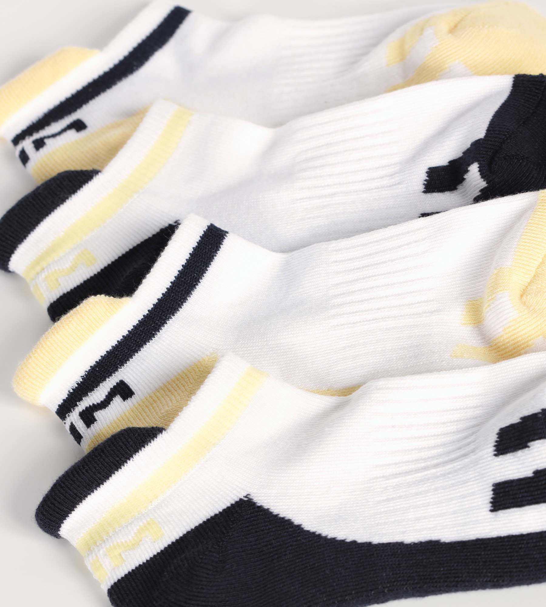 Lot de 2 paires de chaussettes unisexe retro Marine Jaune Dim Sport - Image 3