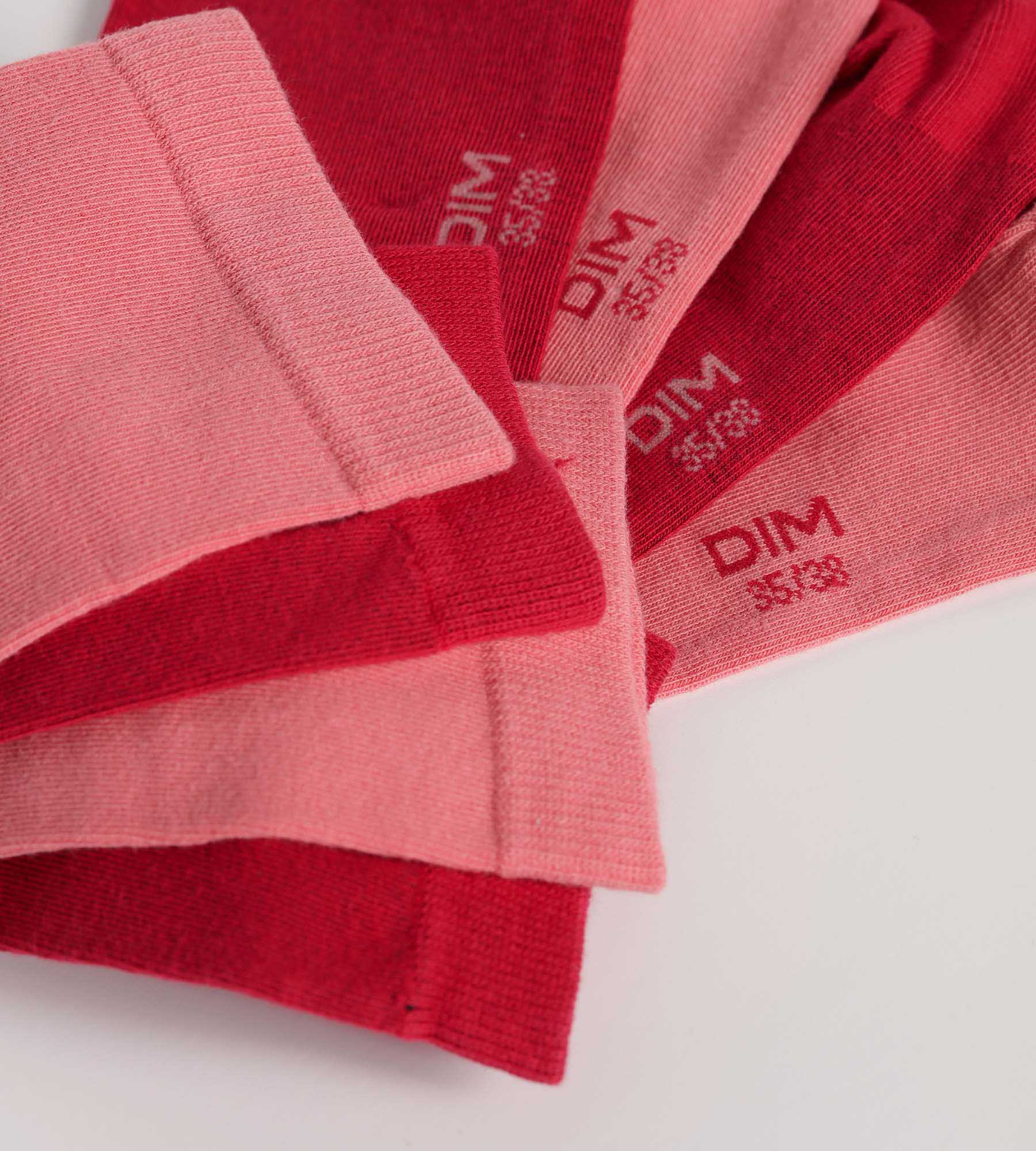 Lot de 2 paires de mi-chaussettes femme en coton Rose Dim - Image 3