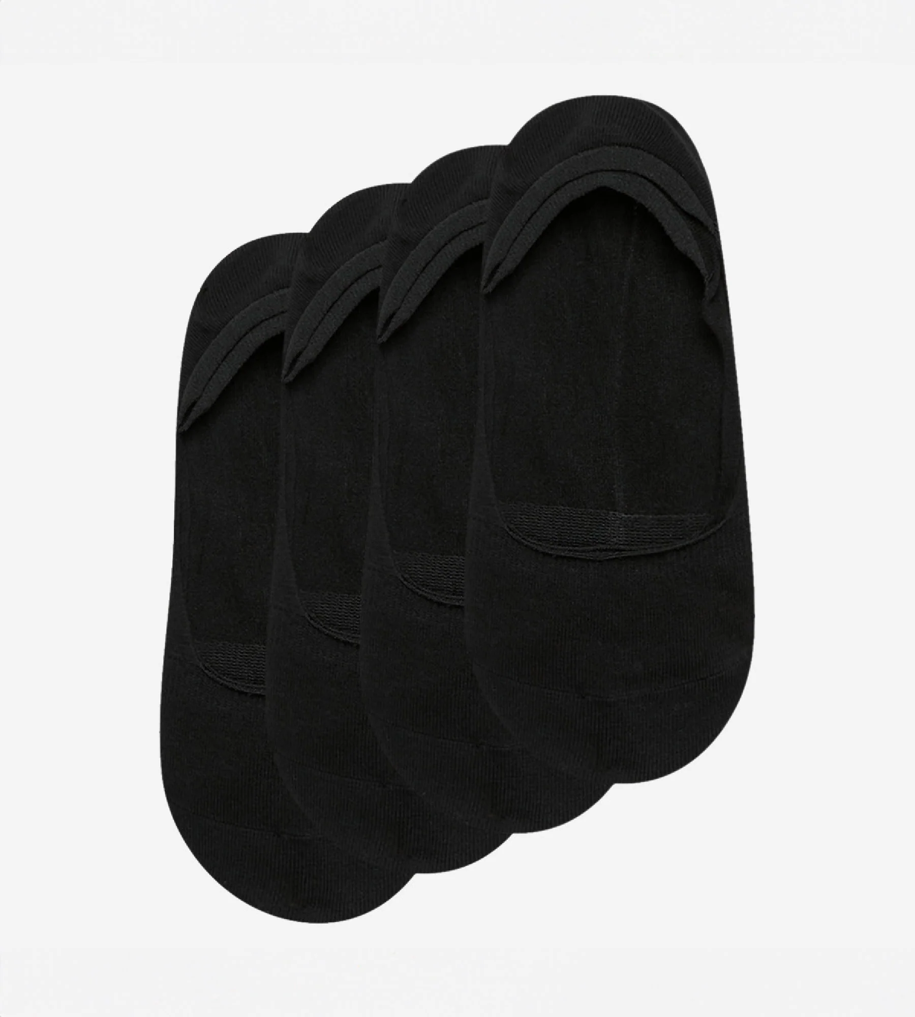 Lot de 2 paires de protège-pieds noirs en coton Femme - Image 2
