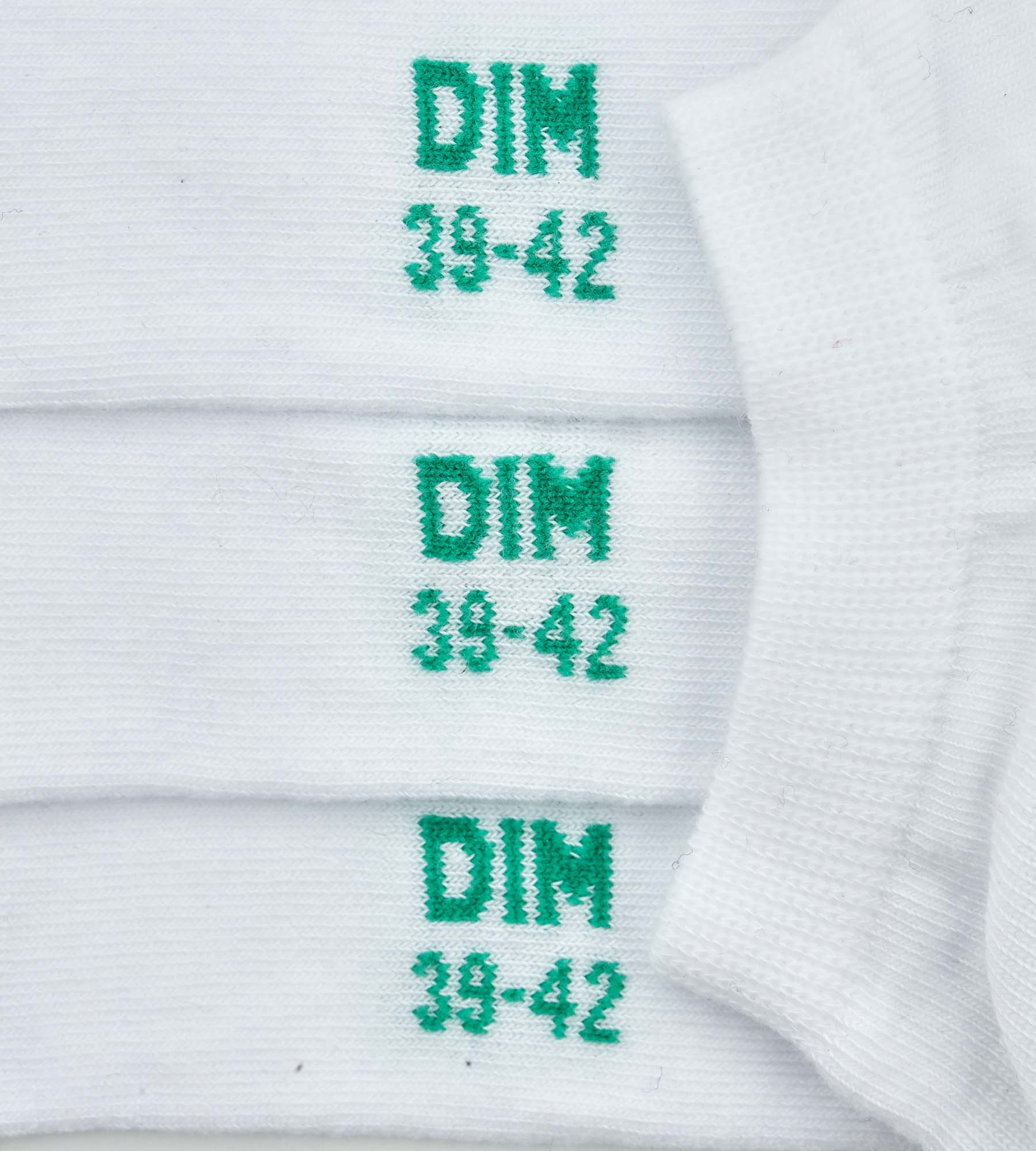 Lot de 2 paires de socquettes homme en coton bio Blanc Dim Good - Image 3