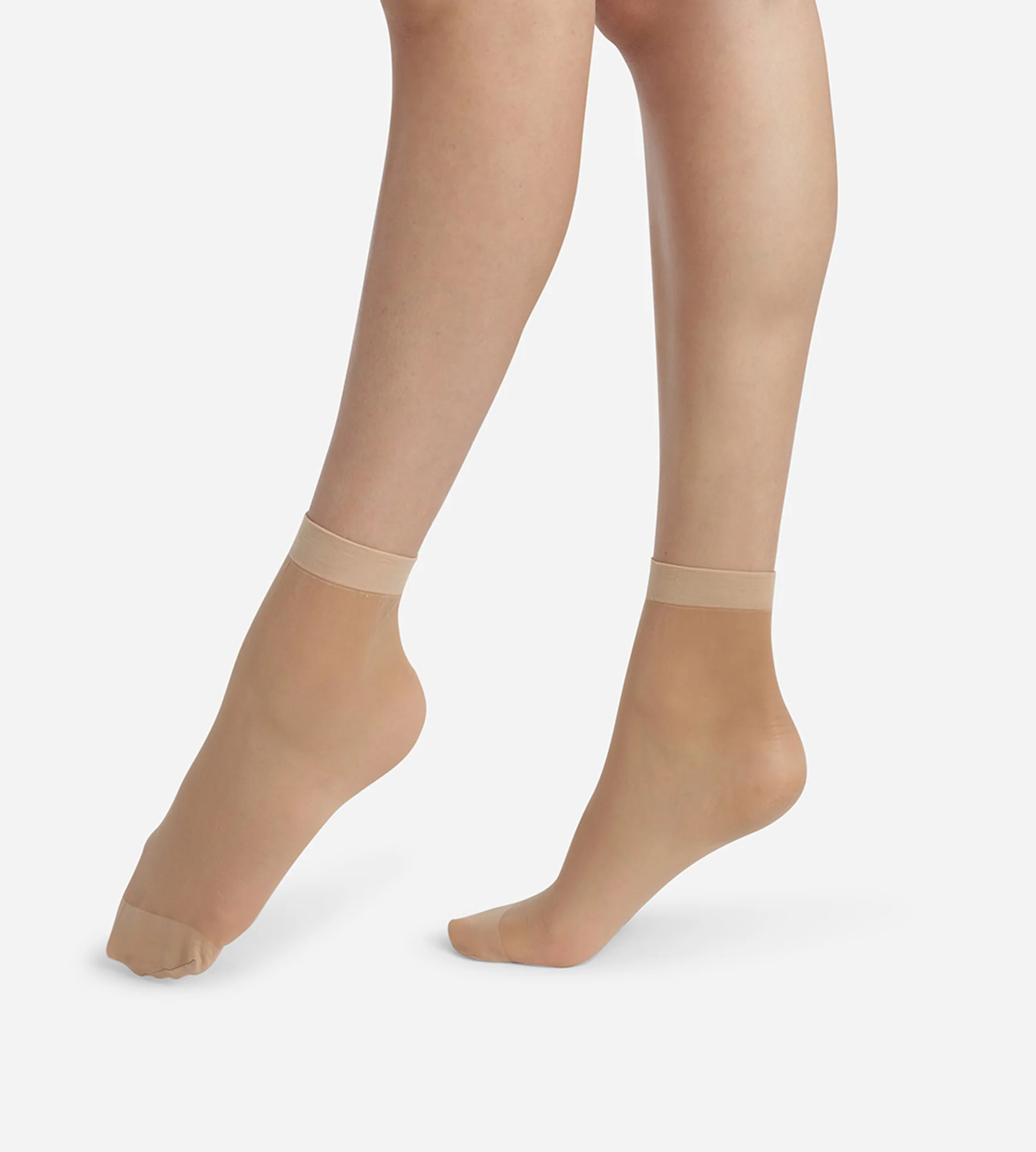 Lot de 2 paires de socquettes voile renforcé Beige Éclat Ultra Resist