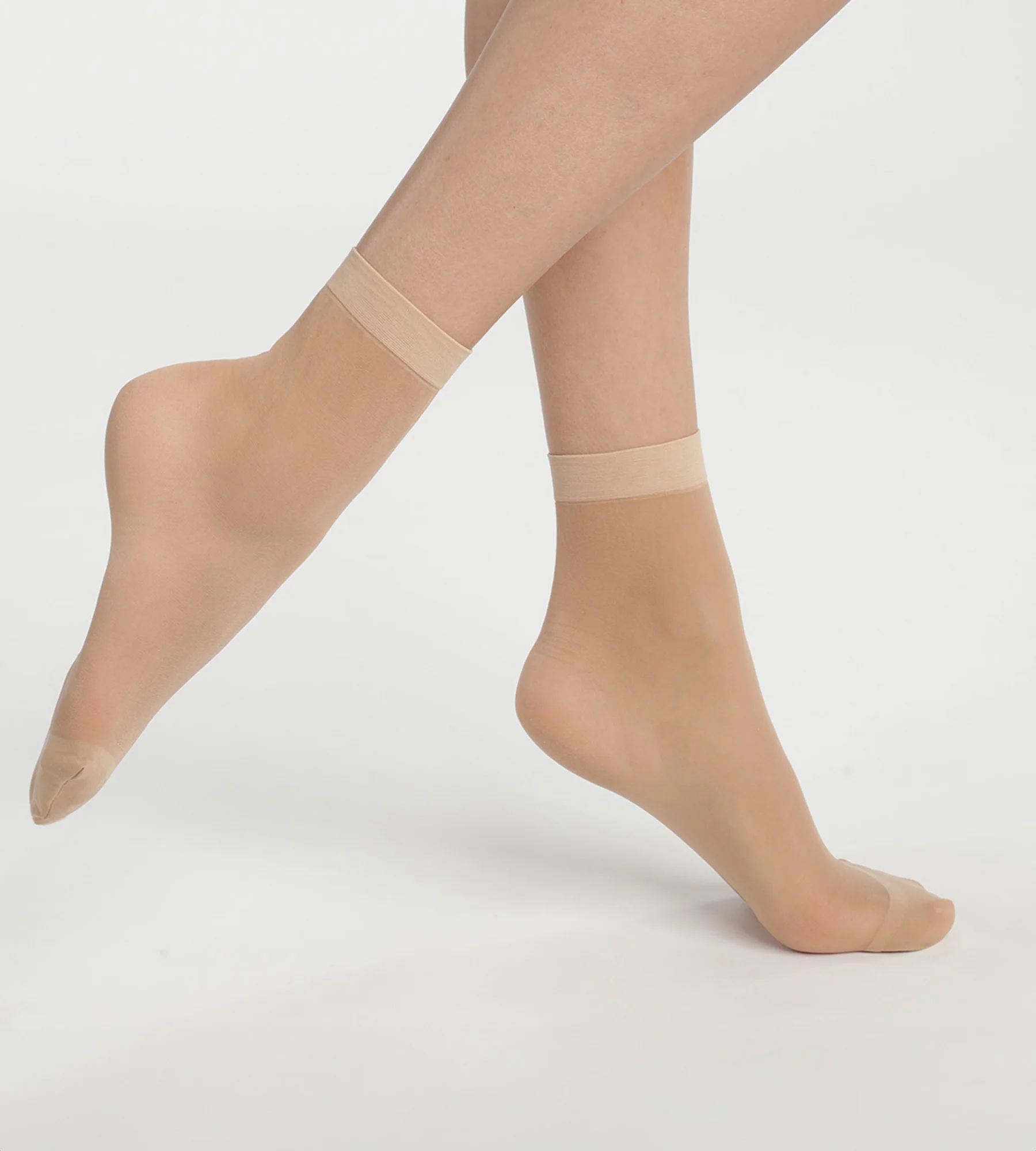Lot de 2 paires de socquettes voile renforcé Beige Éclat Ultra Resist - Image 3