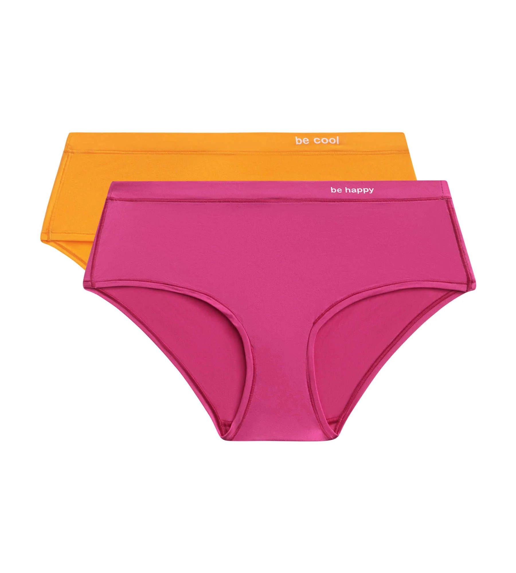Lot de 2 shorties femme en coton et nylon Fuchsia Jaune Oh My Dim’s - Image 5