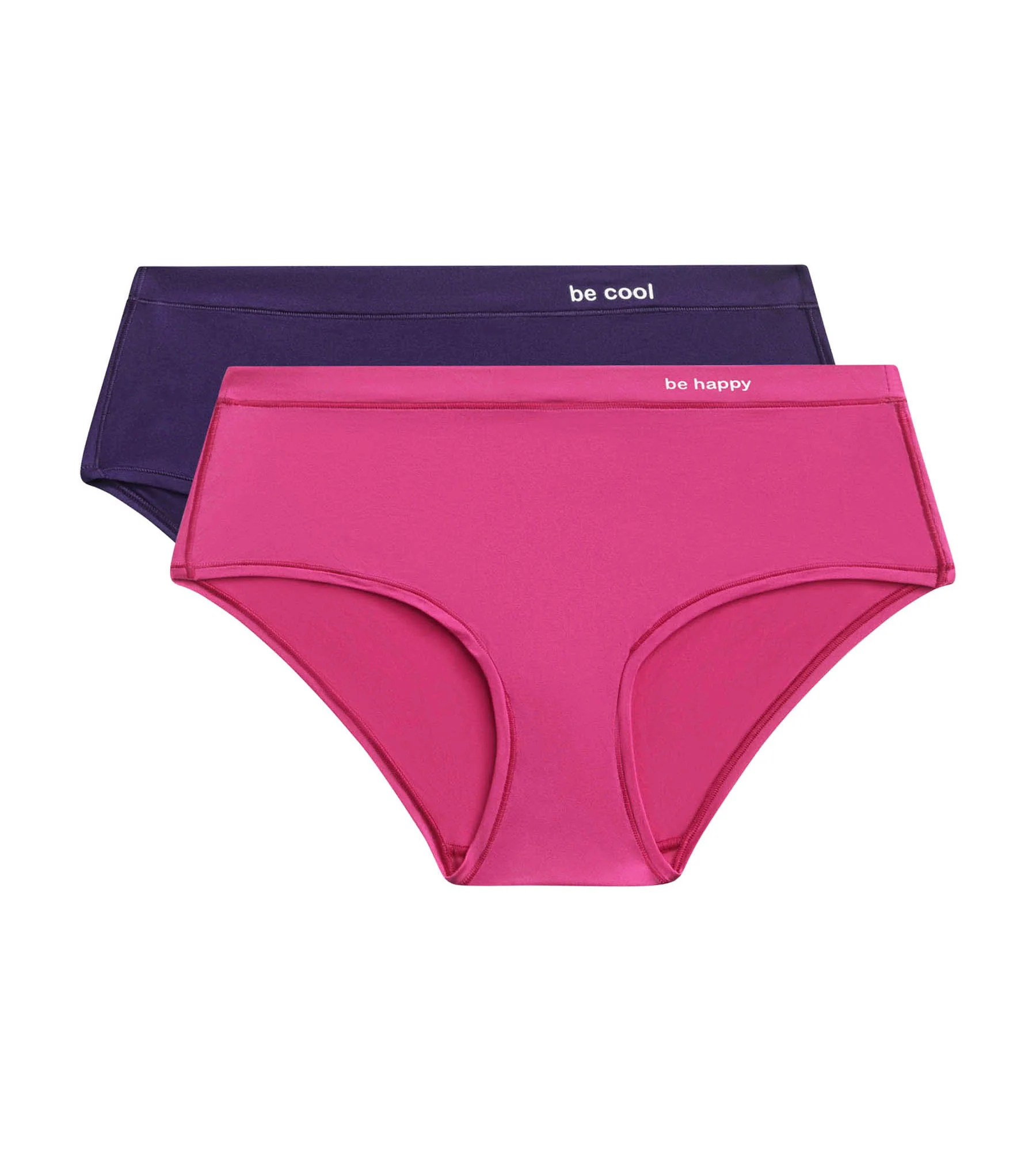 Lot de 2 shorties femme en microfibre Fuchsia et Violet Oh My Dim’s - Image 5