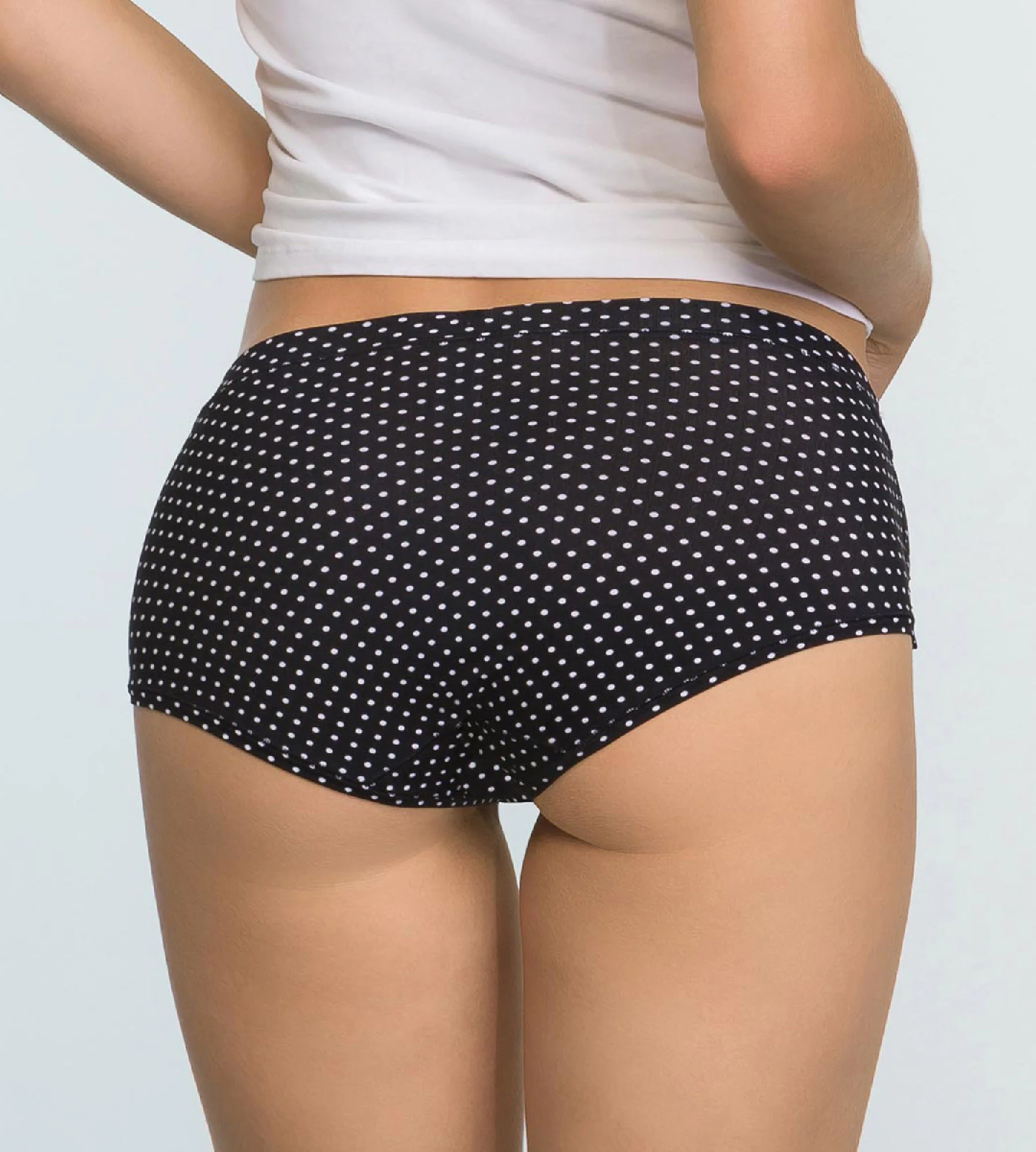 Lot de 2 Shortys Femme Noir Pois et Noir pour femme Body Mouv - Image 2