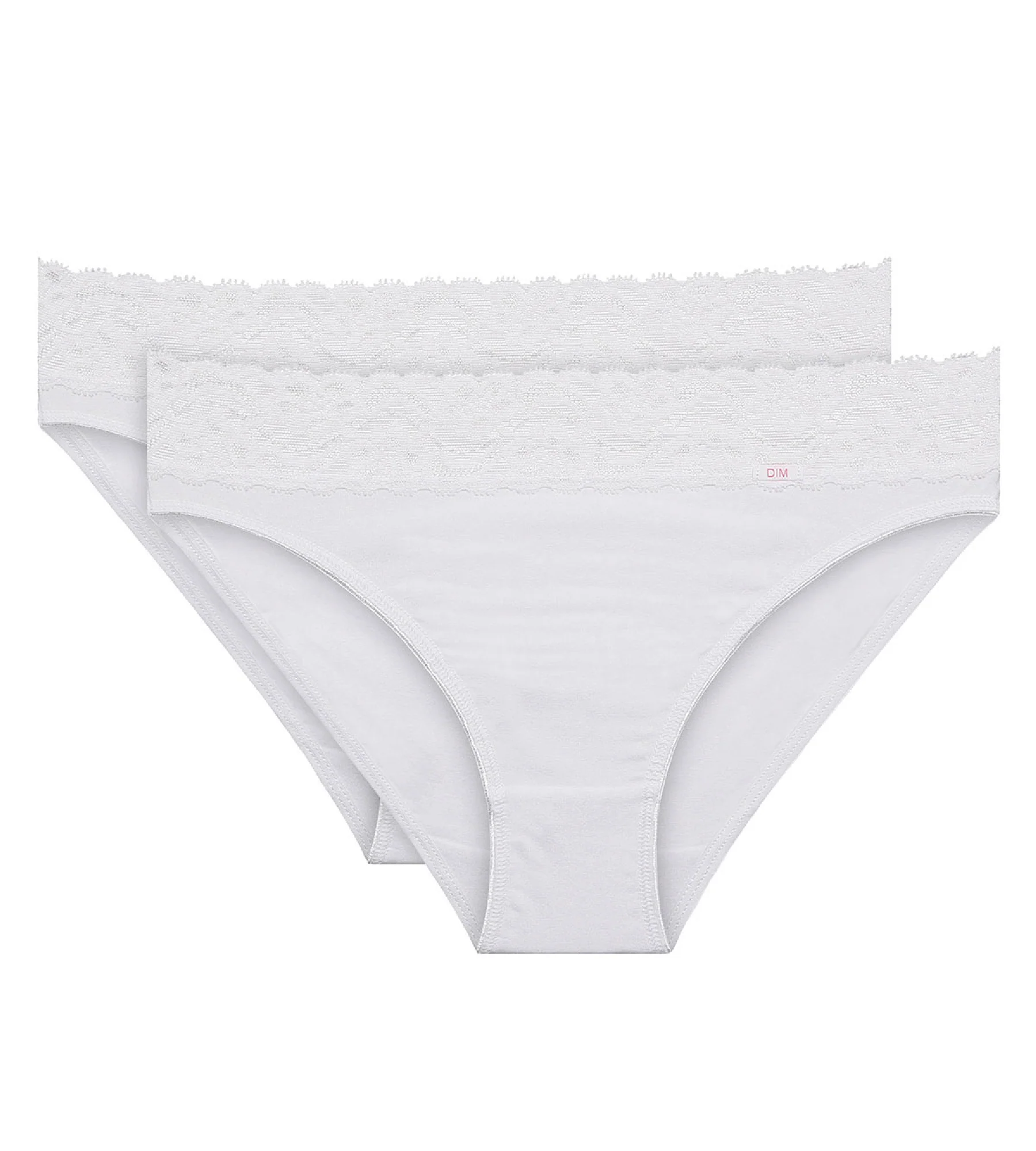 Lot de 2 slips blancs Coton Plus Féminine forme midi - Image 3