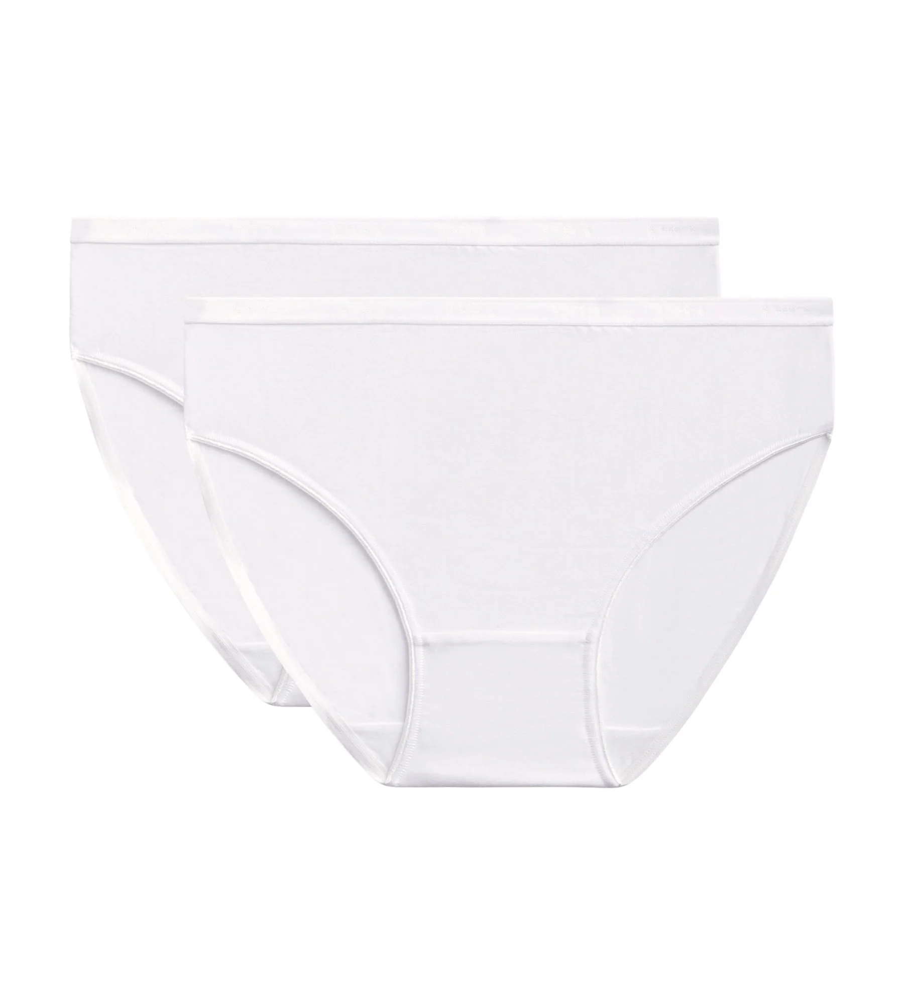 Lot de 2 slips femme en coton bio Blanc Dim Ecosmart - Image 5