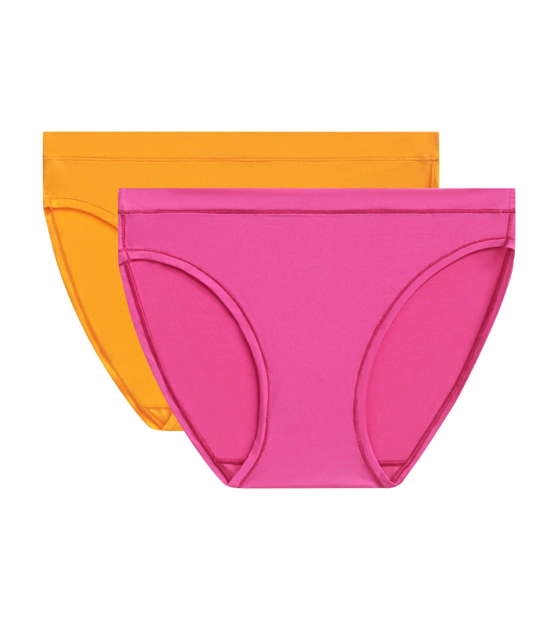 Lot de 2 slips femme en coton et nylon Fuchsia Jaune Oh My Dim’s - Image 5