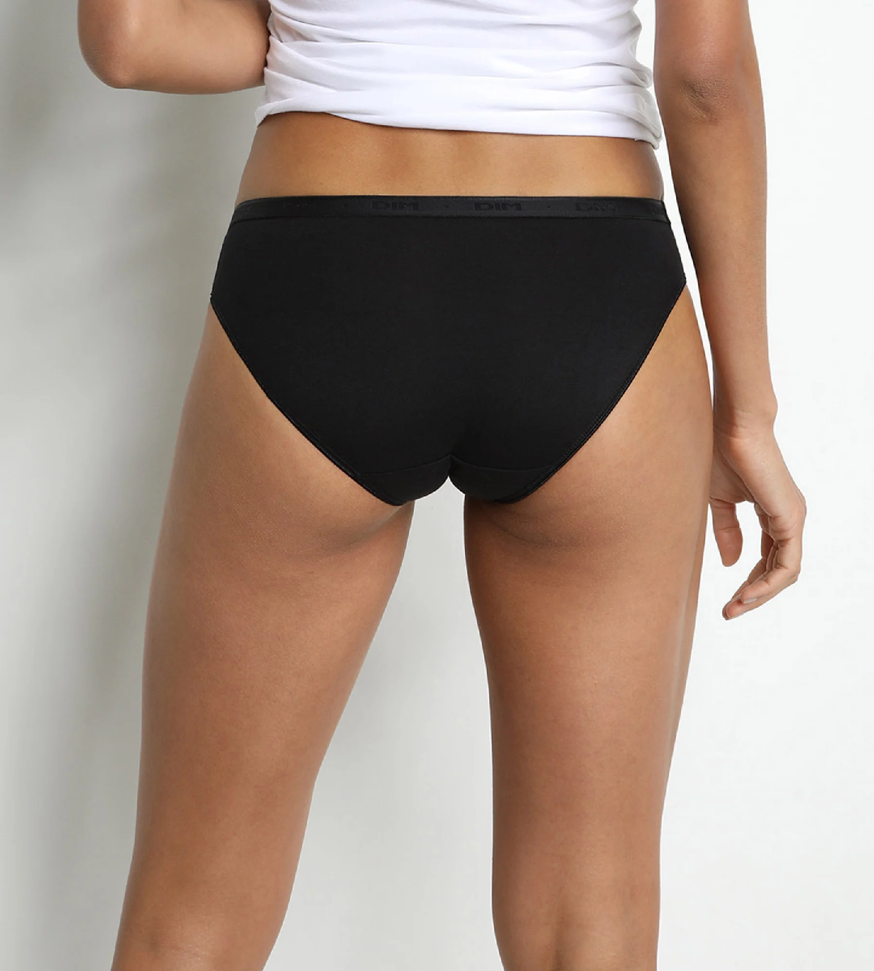 Lot de 2 slips midi noir et blanc en coton bio - Image 2