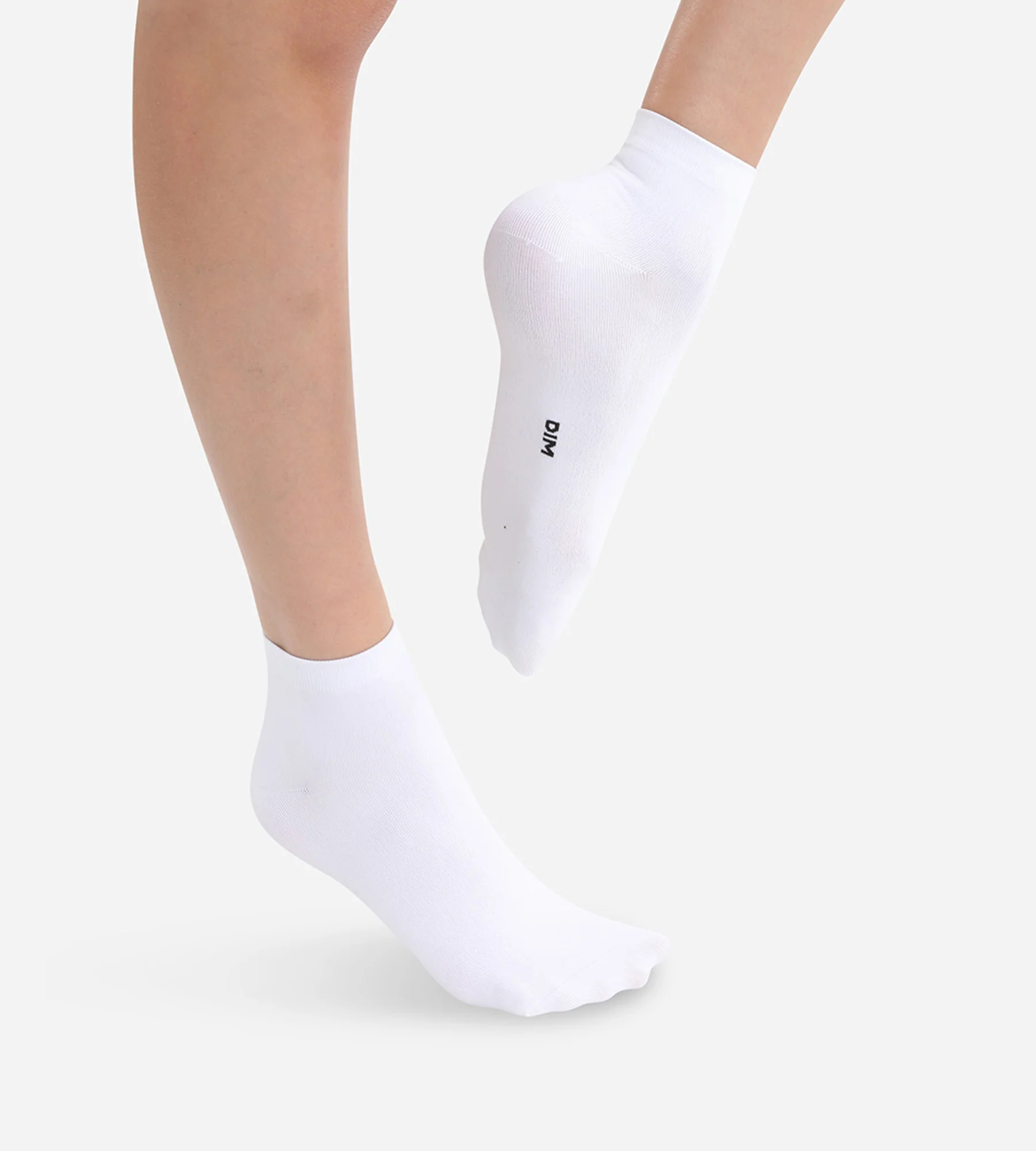 Lot de 2 socquettes blanches seconde peau Femme