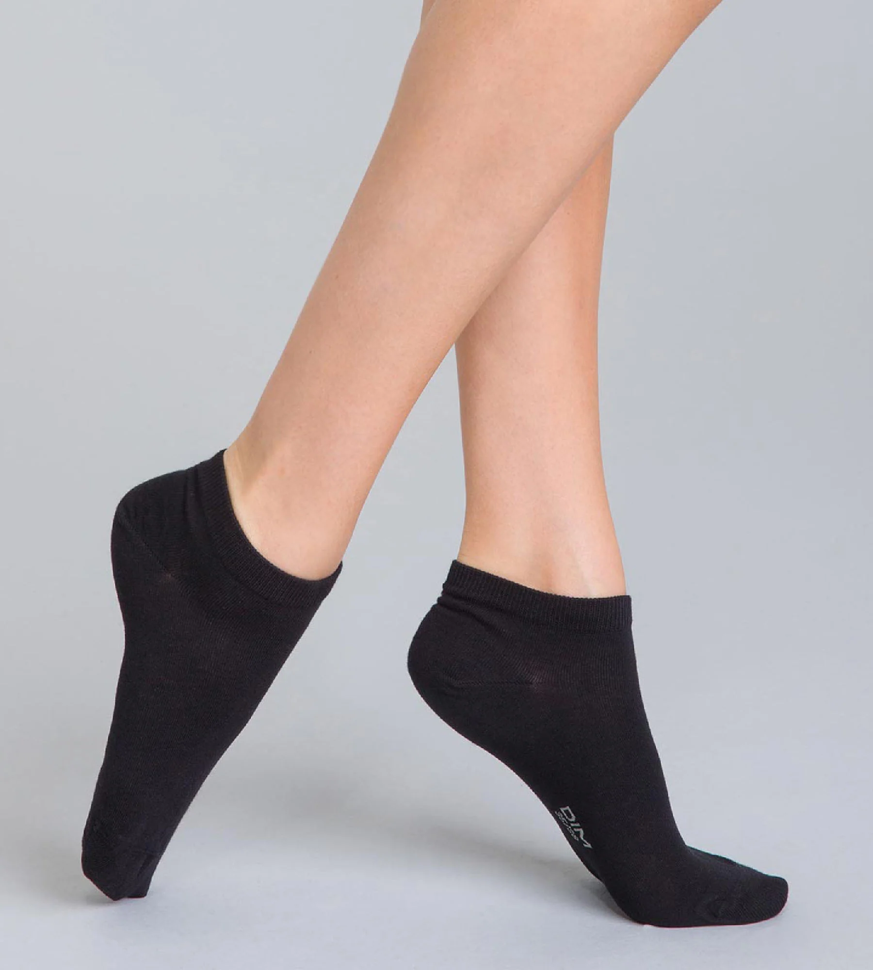 Lot de 2 socquettes courtes noires en coton Femme