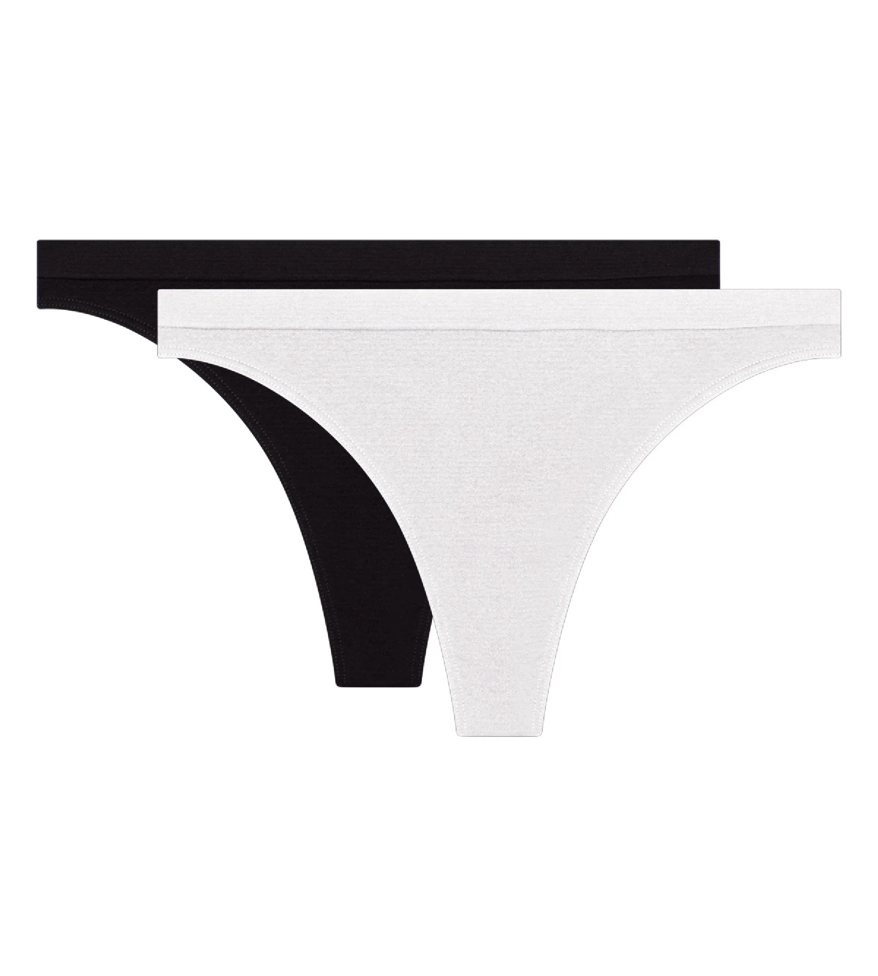 Lot de 2 strings microfibre sans coutures noir et blanc Les Pockets EcoDim - Image 3