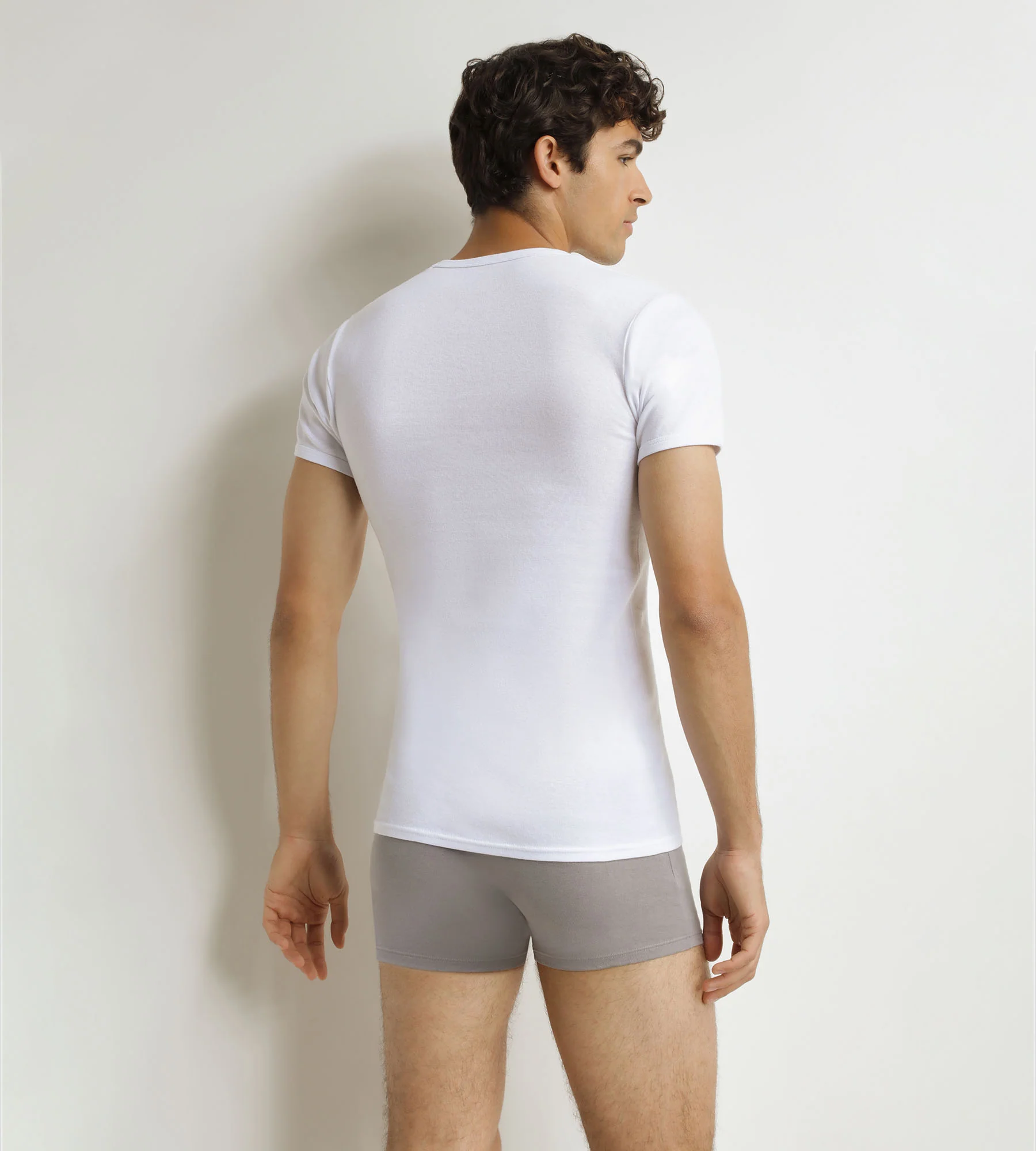 Lot de 2 t-shirts homme en coton Blanc à col rond EcoDim - Image 2