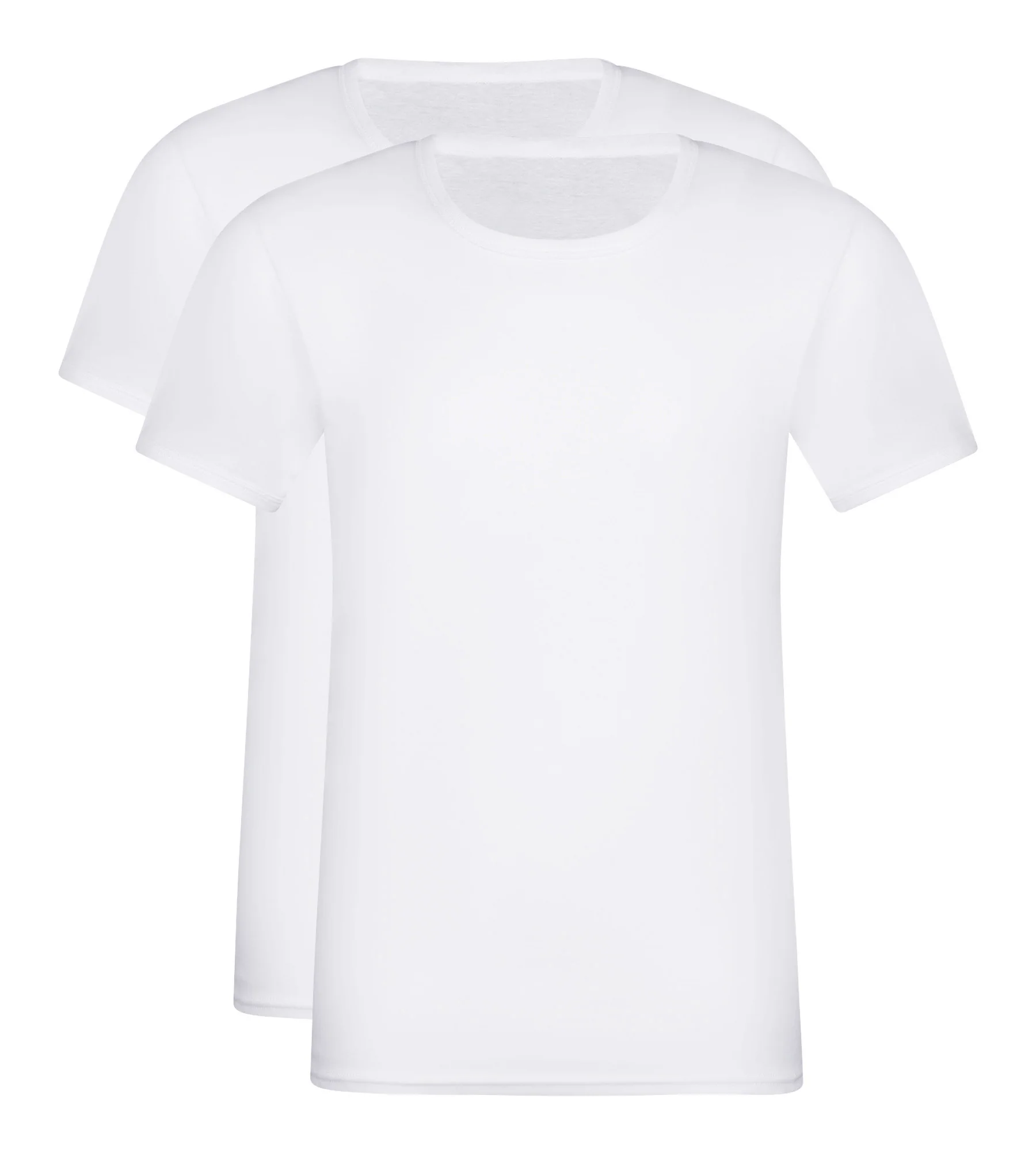Lot de 2 t-shirts homme en coton Blanc à col rond EcoDim - Image 3