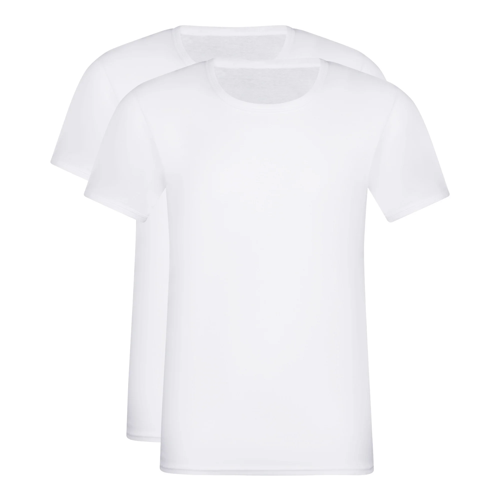 Lot de 2 t-shirts homme en coton Blanc à col rond EcoDim - Image 4