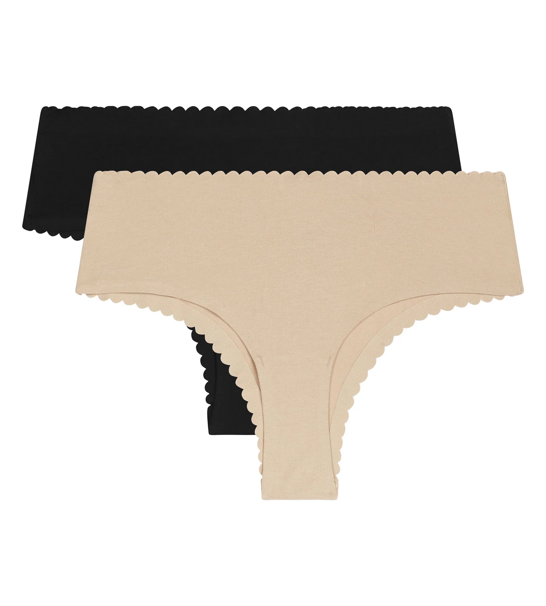 Lot de 2 tangas en coton Dim Body Touch noir et nude - Image 5