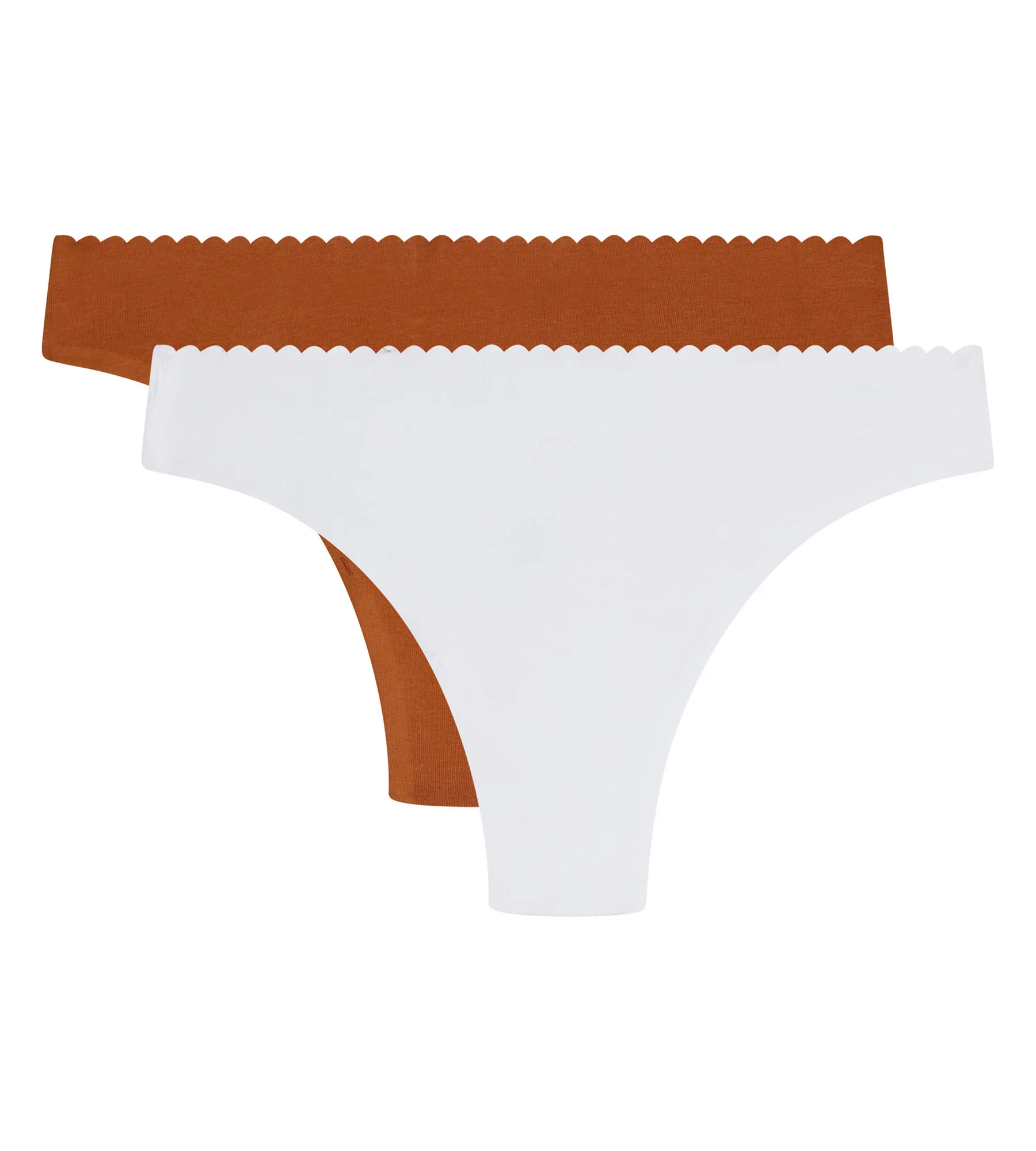 Lot de 2 tangas femme Blanc et Brun Body Touch Easy - Image 5