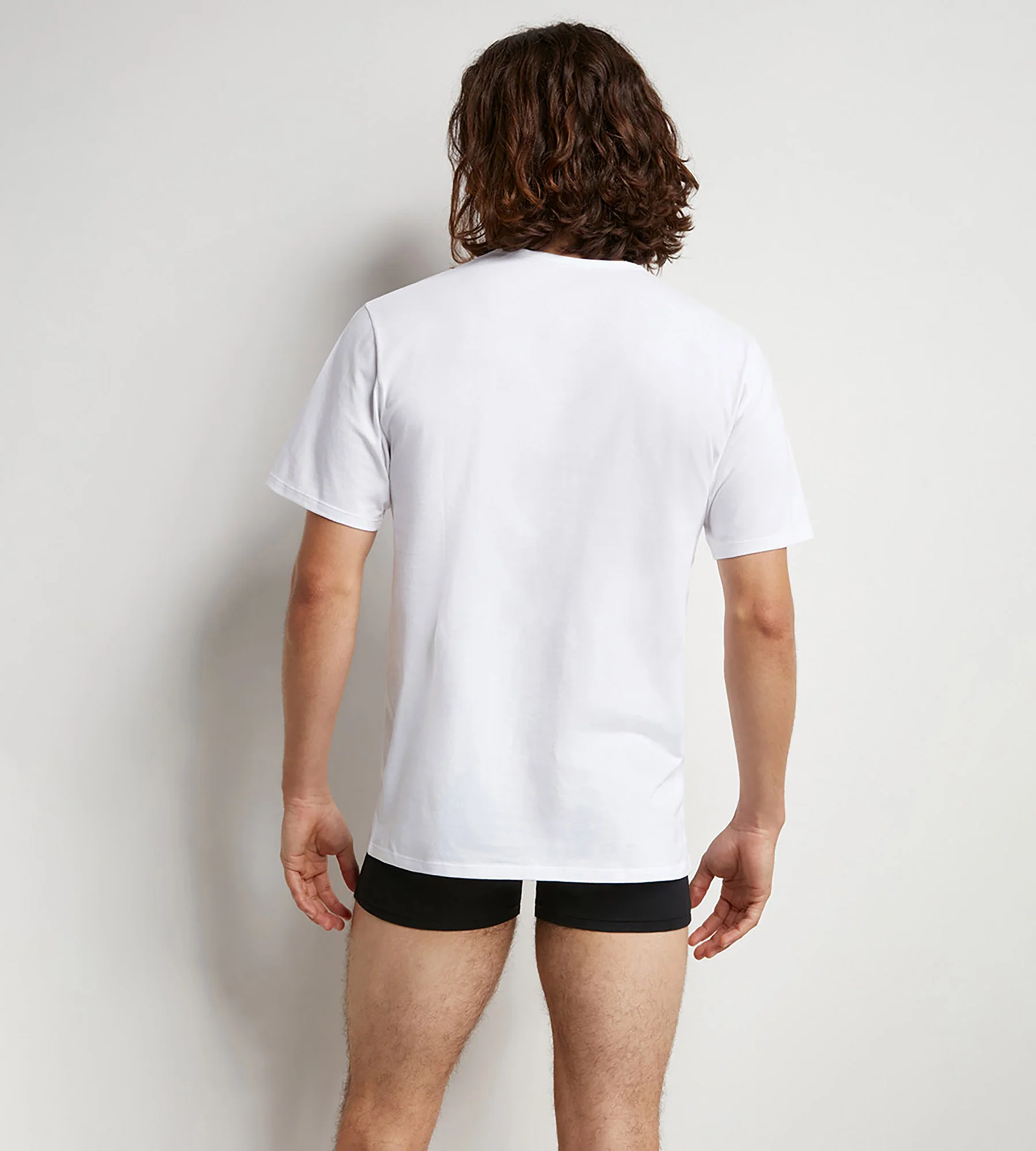 Lot de 2 Tshirts homme thermorégulateur en coton blanc col V Regul Activ - Image 2