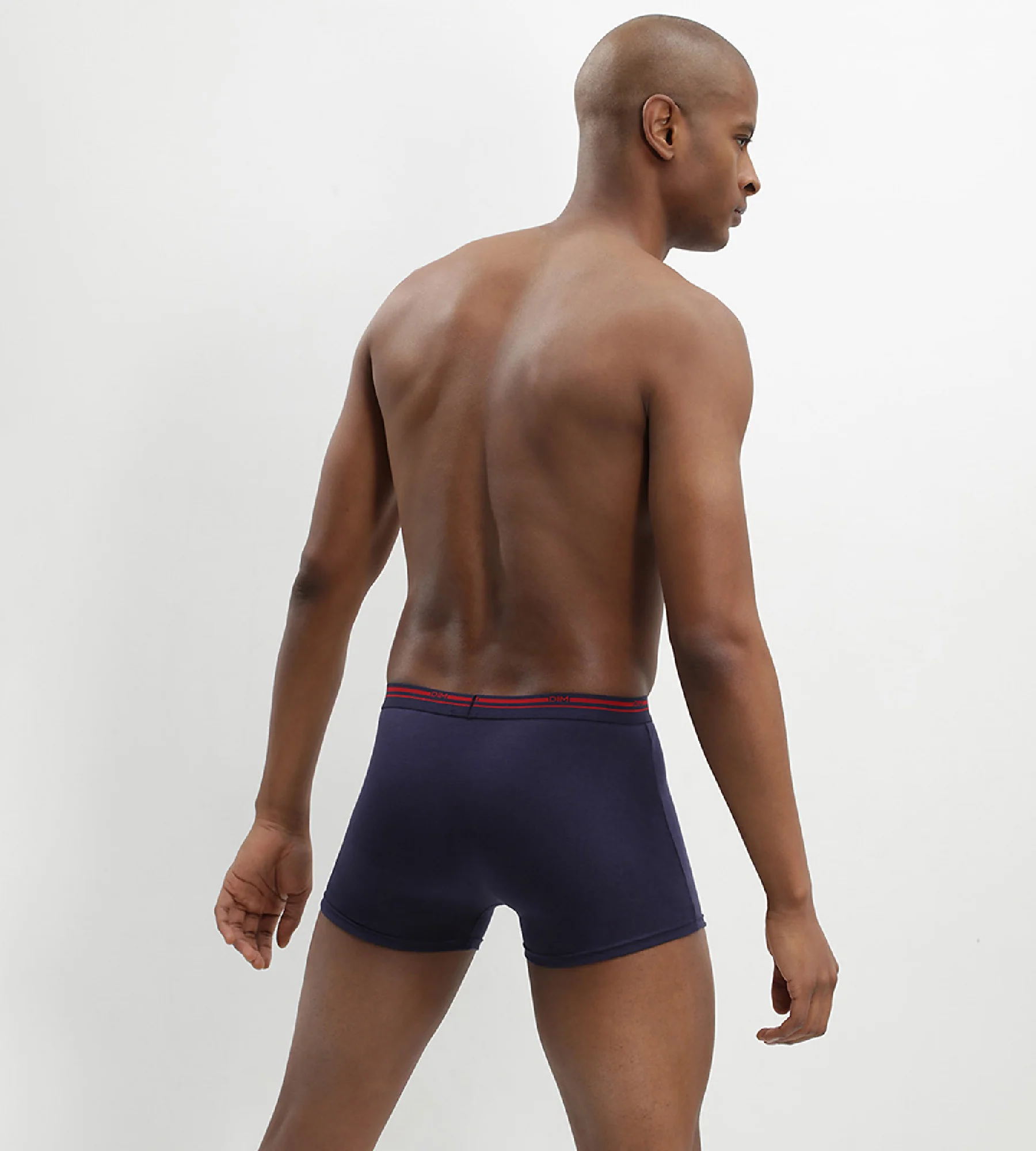 Lot de 3 boxers coton stretch Bleu Denim et Rouge Lave Daily Colors - Image 3
