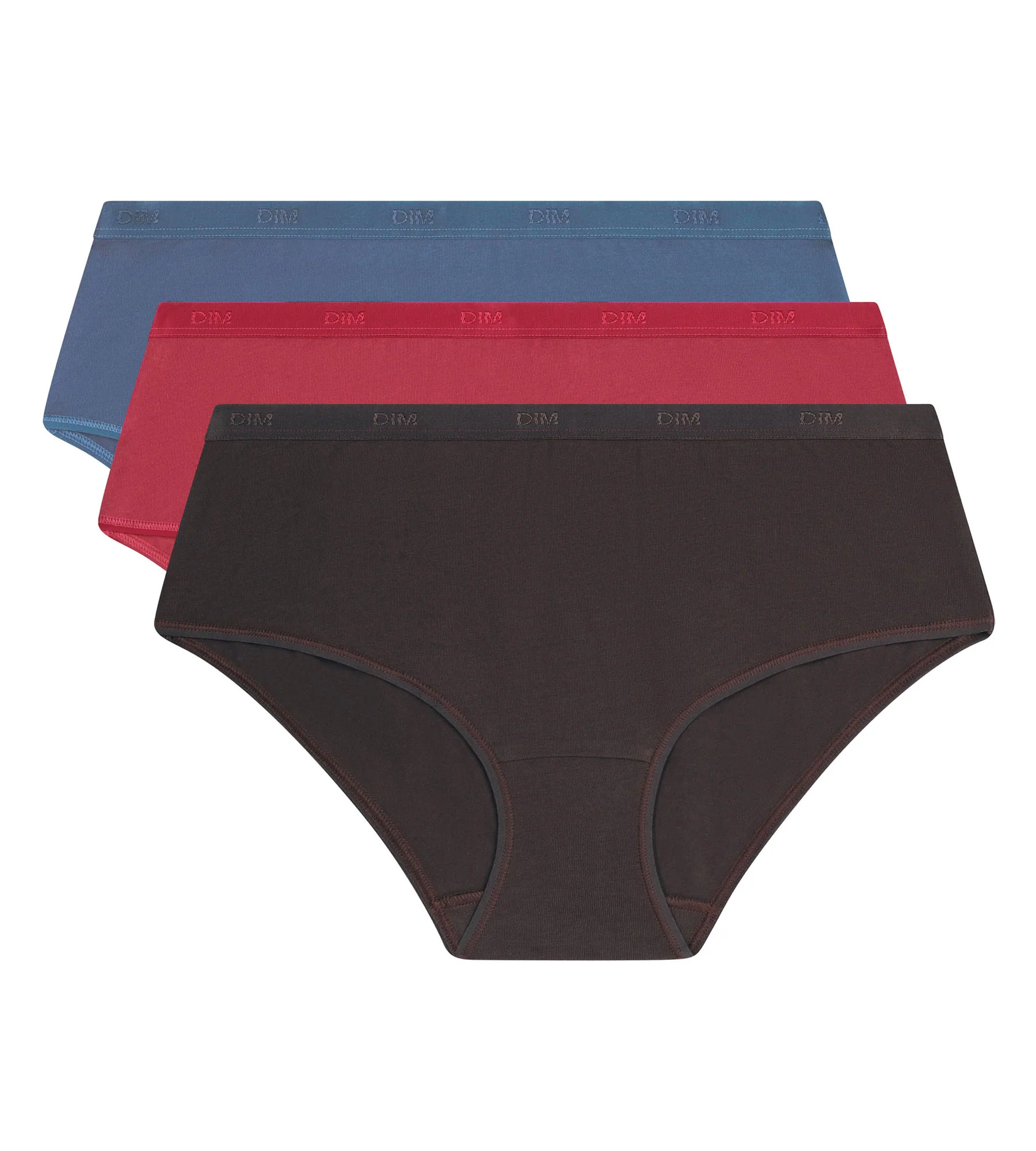 Lot de 3 boxers femme coton stretch Gris Rouge Les Pockets Ecodim - Image 5