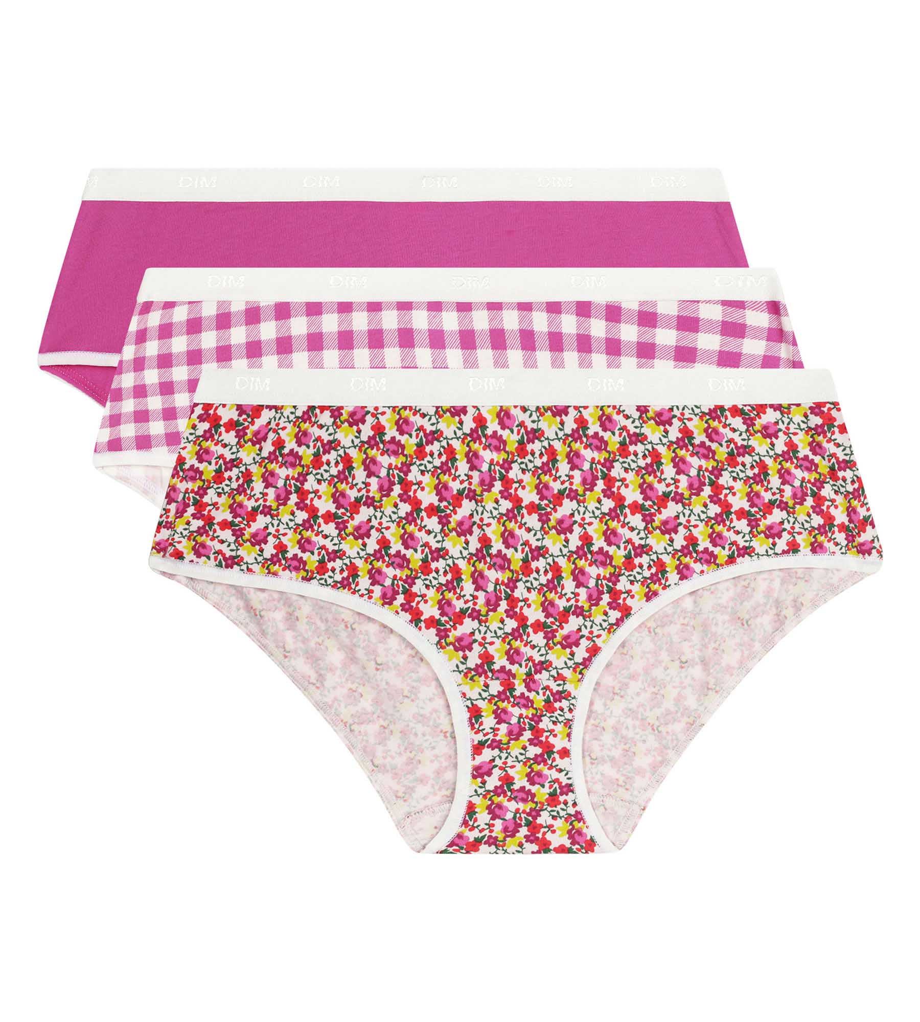 Lot de 3 boxers femme coton stretch motif vichy Les Pockets - Image 5