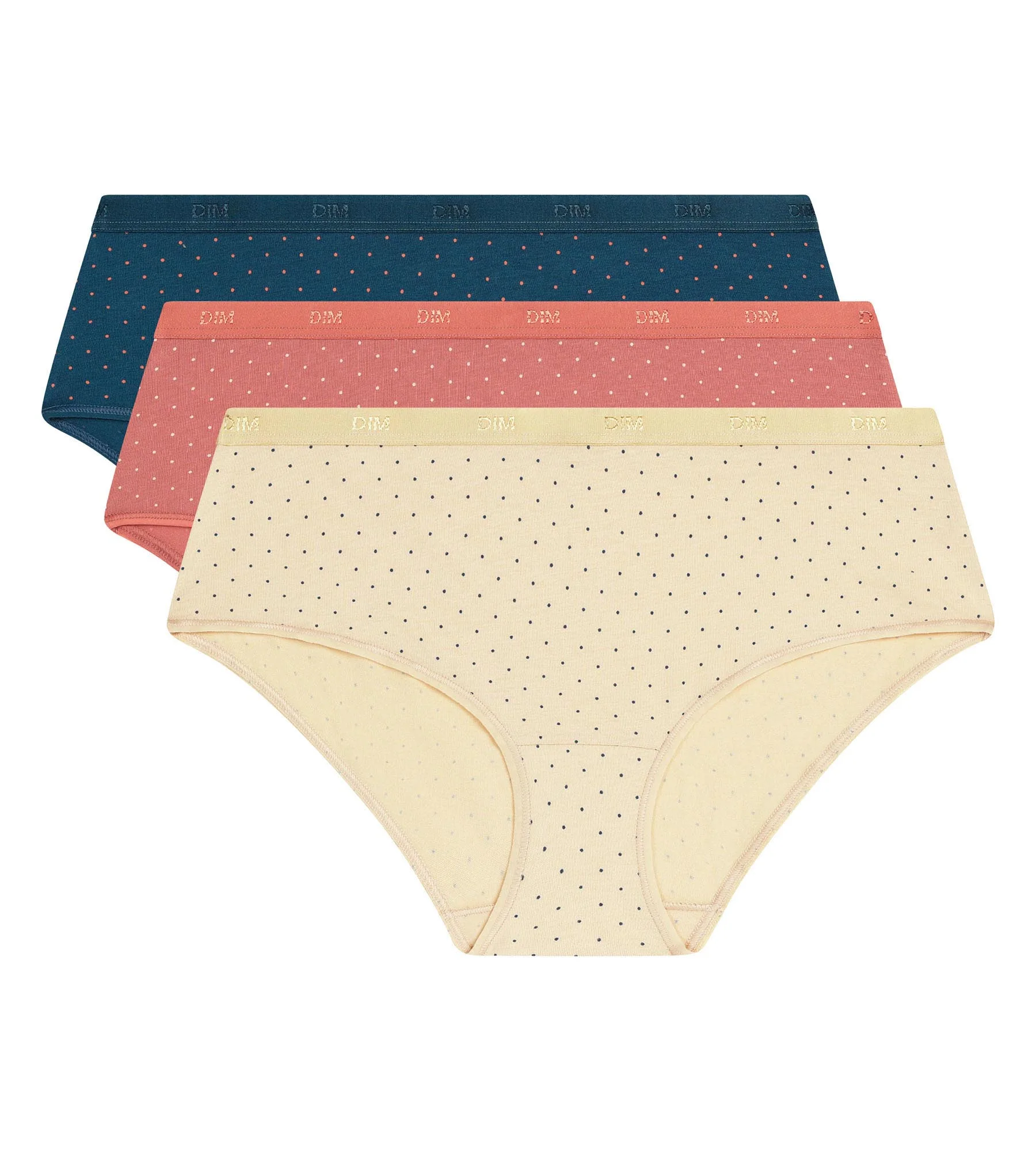 Lot de 3 Boxers femme en coton stretch à pois Les Pockets - Image 5