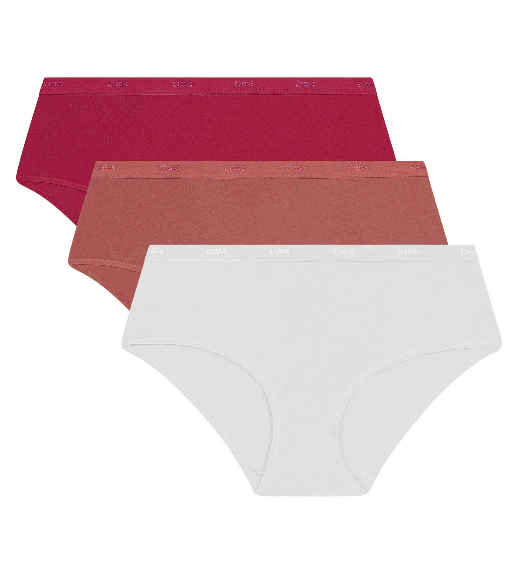 Lot de 3 boxers femme Rouge, Rose, Blanc Les Pockets Ecodim - Image 5