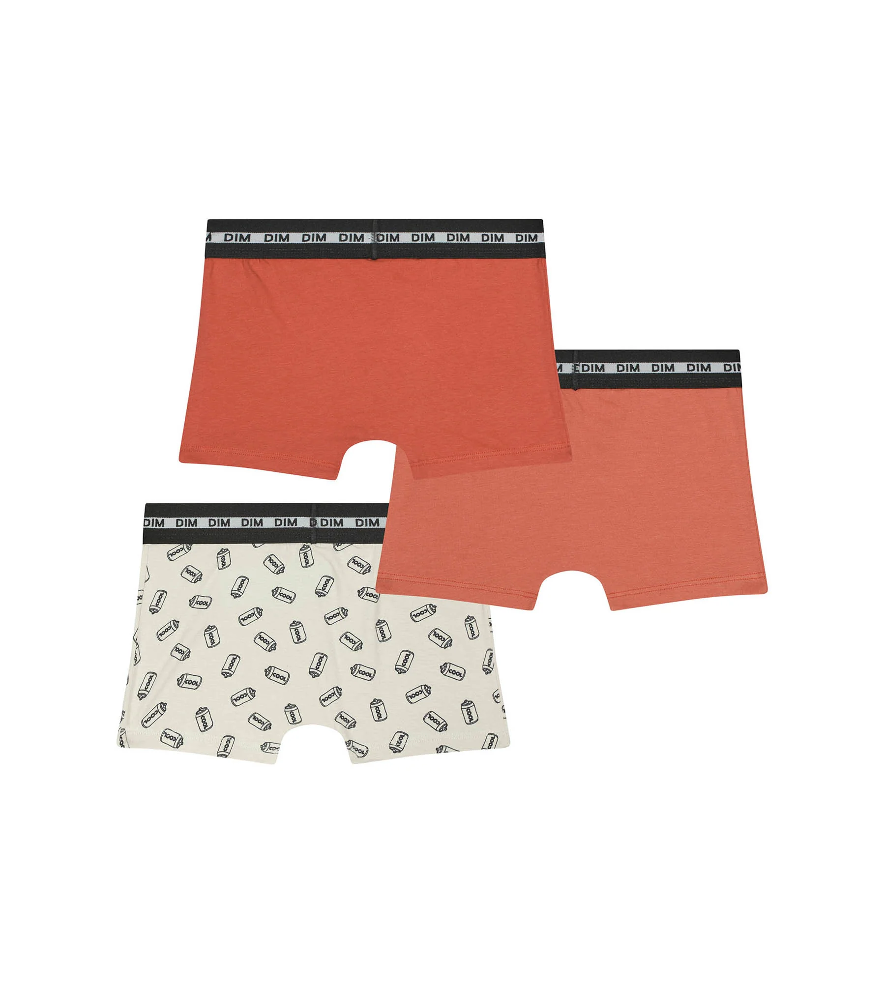 Lot de 3 boxers garçon à motifs Soda Orange Dim Coton Stretch - Image 2