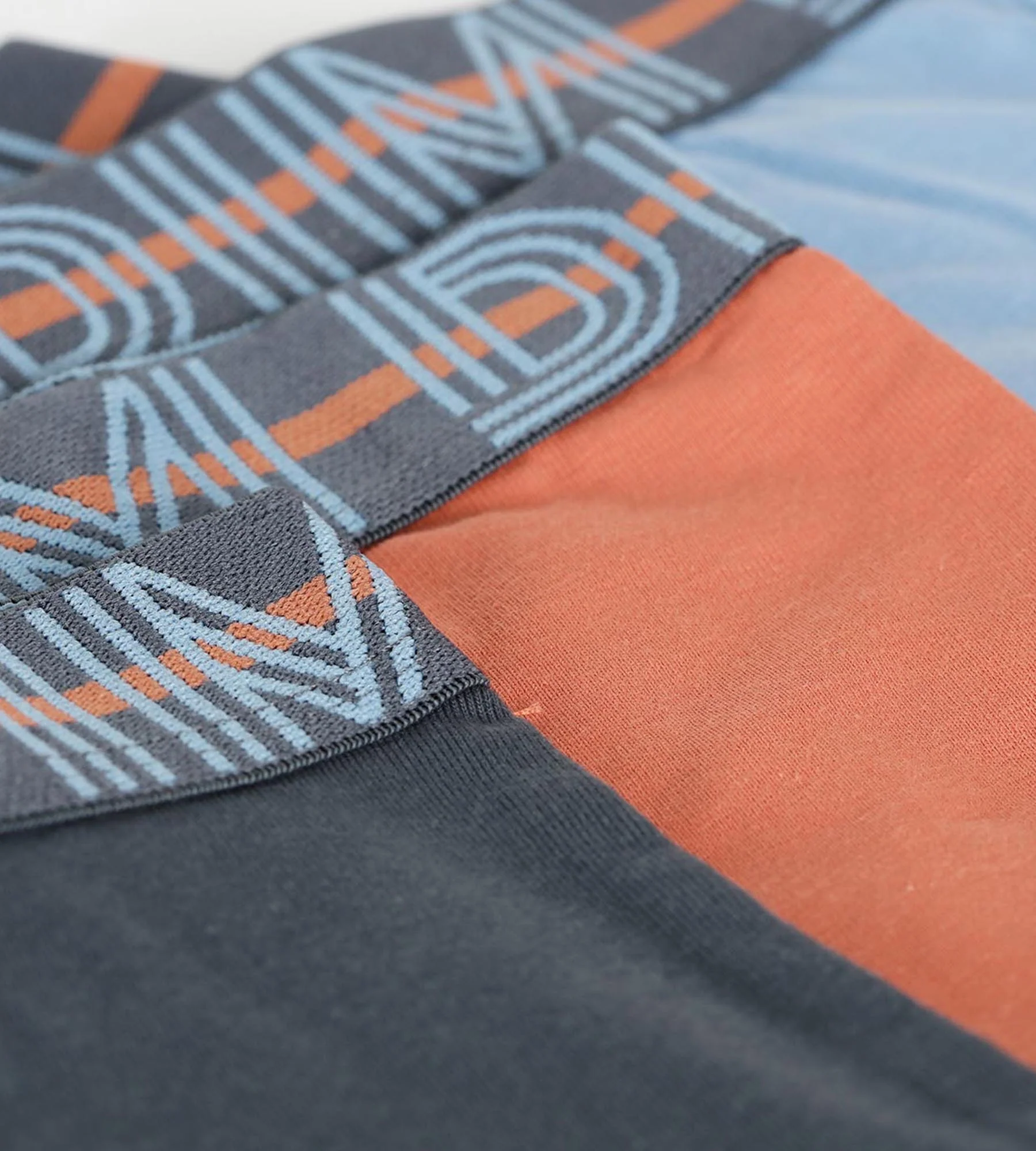 Lot de 3 boxers garçon Bleu Abricot Gris Coton Stretch Kids - Image 3