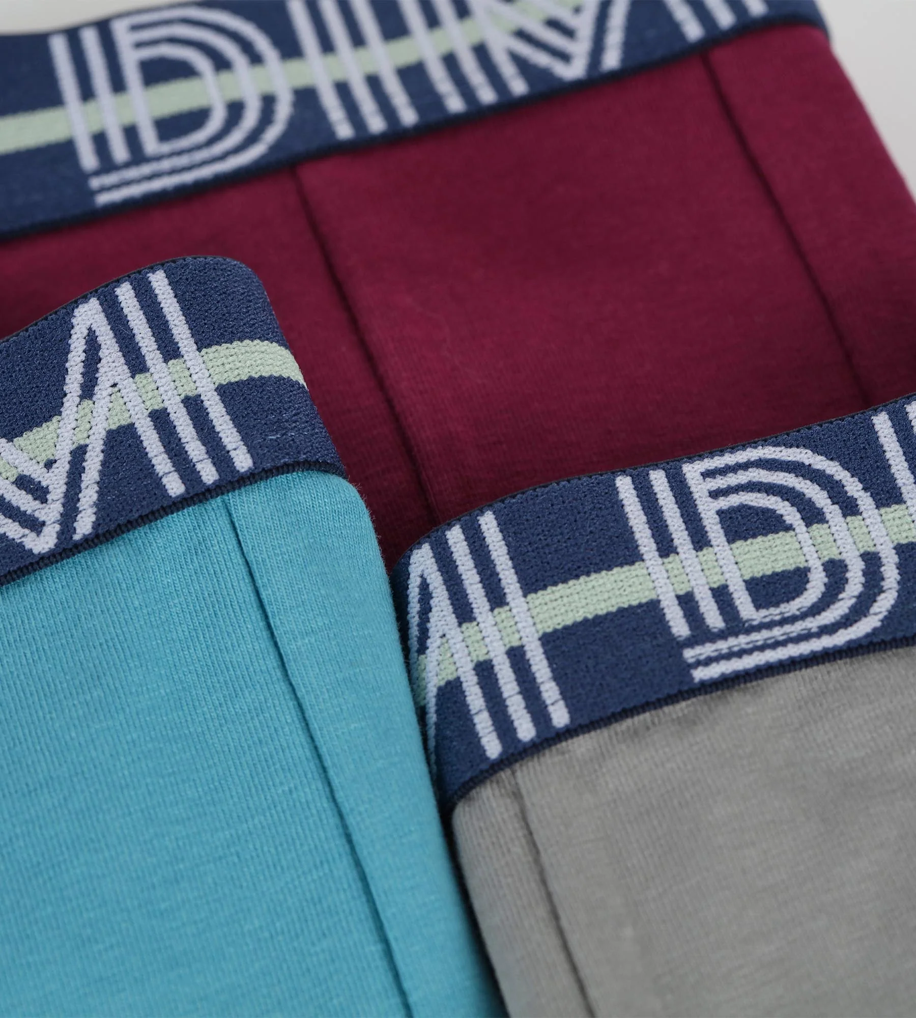Lot de 3 boxers garçon coton stretch ceinture contrastée Carmin EcoDim - Image 3