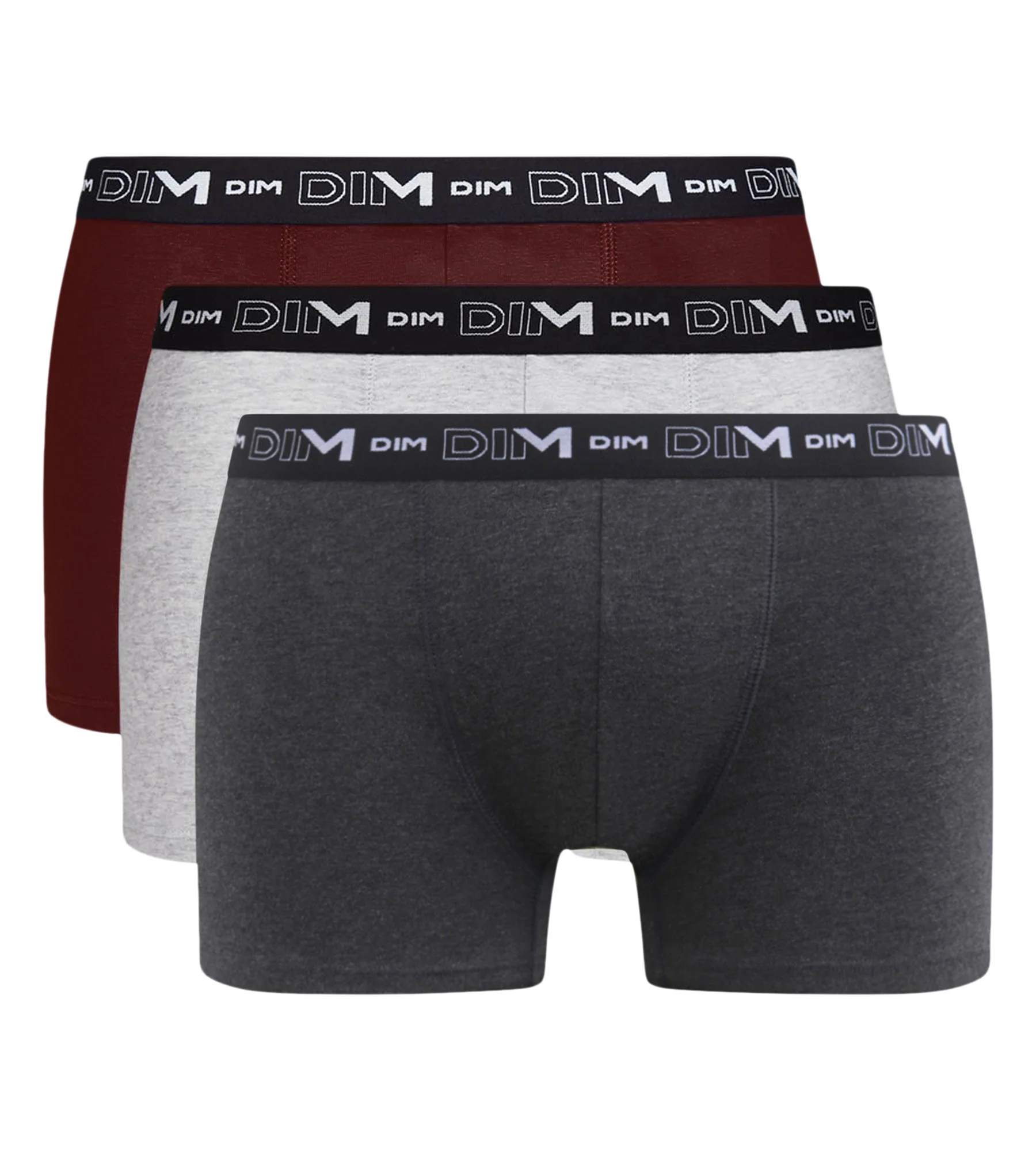 Lot de 3 boxers homme Cendre Dim Coton Stretch - Image 3