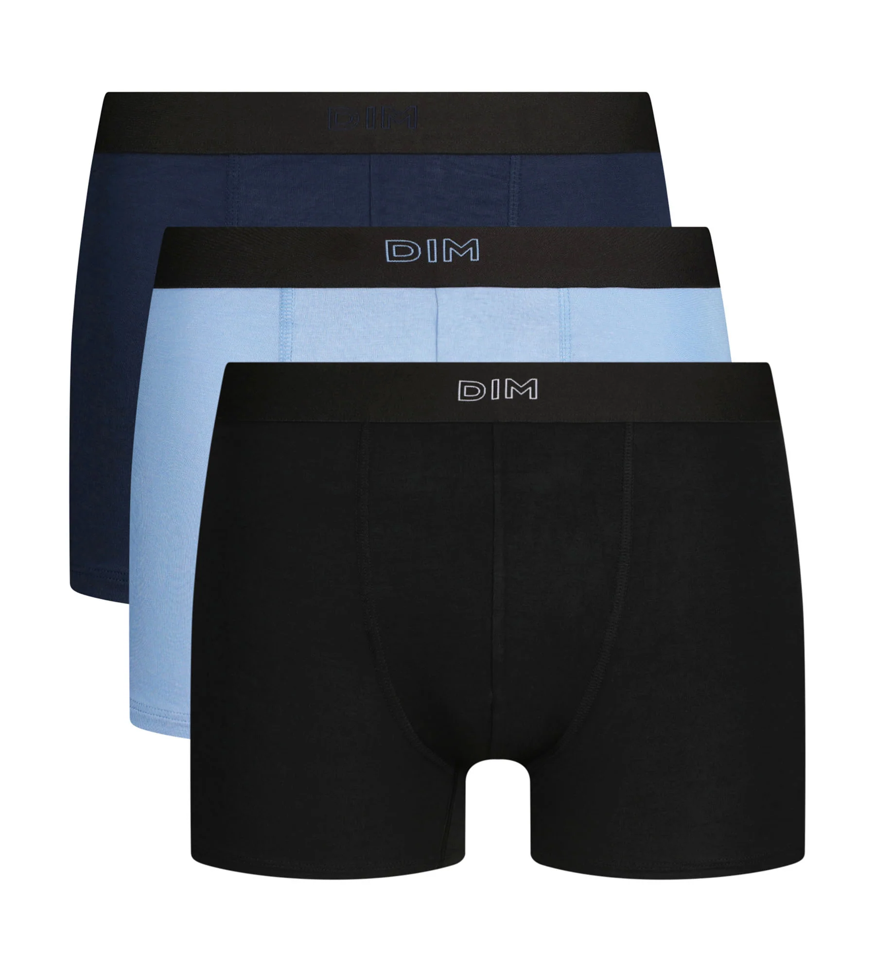 Lot de 3 boxers homme en coton Noir Bleu Ultra doux - Image 3