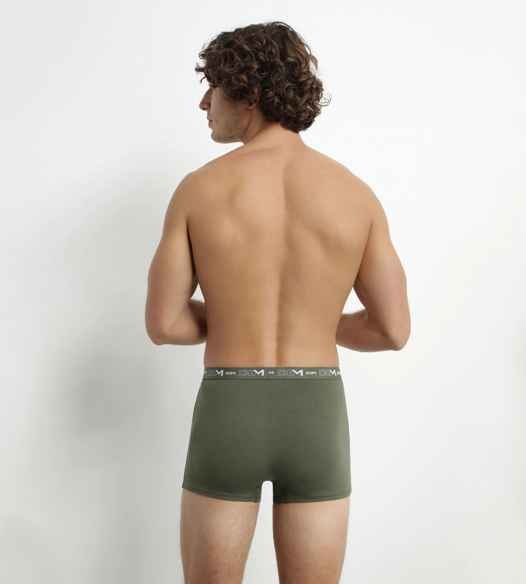 Lot de 3 boxers homme en coton Orange Vert Dim Coton Stretch - Image 2