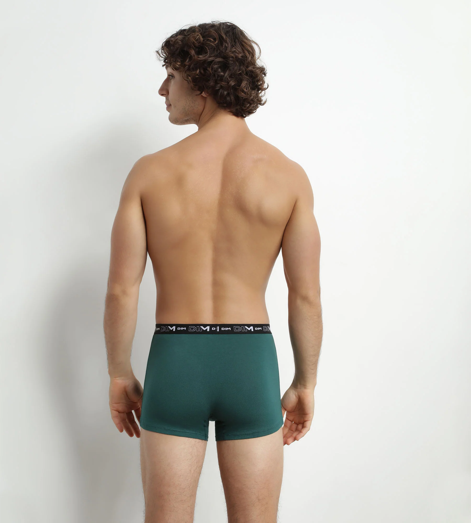 Lot de 3 boxers homme en coton Vert Bleu Dim Coton Stretch - Image 2