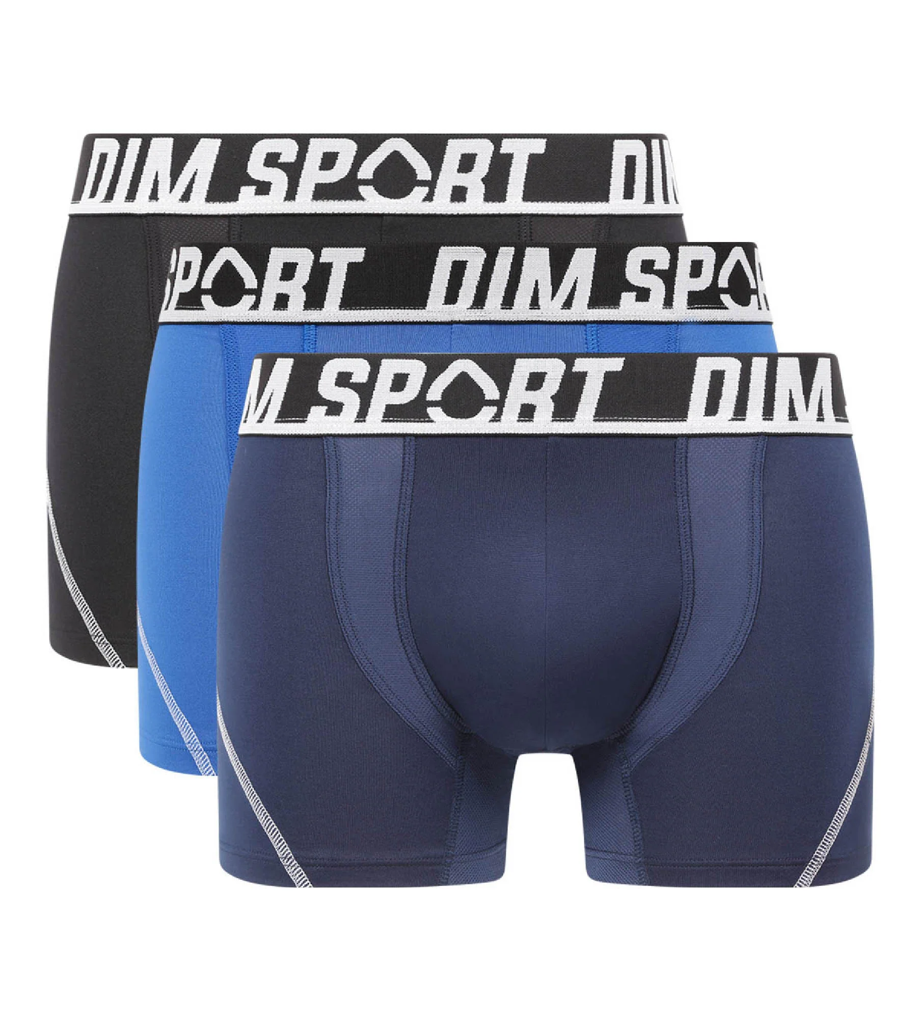 Lot de 3 boxers homme microfibre thermorégulateur Bleu Dim Sport - Image 3