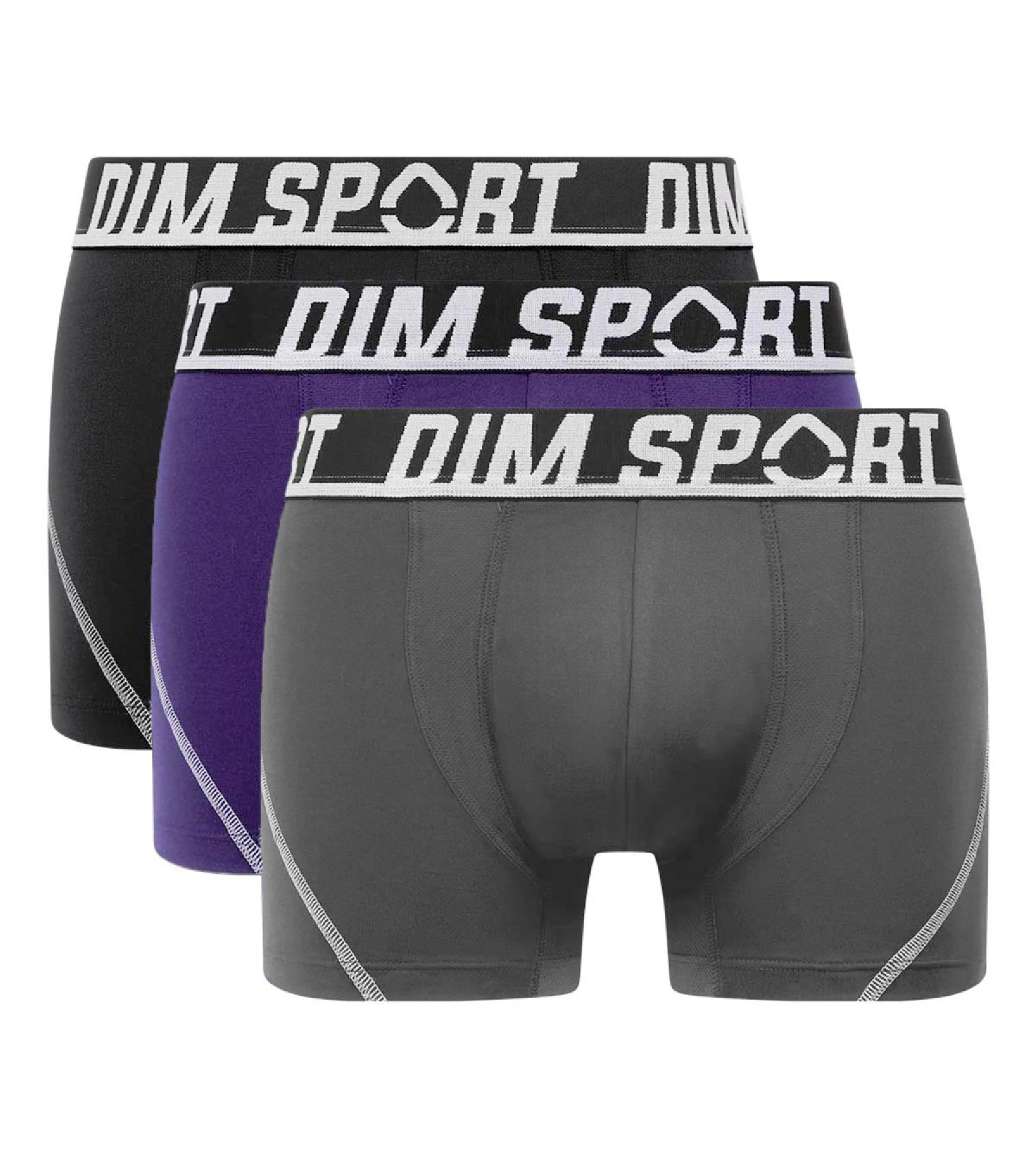 Lot de 3 boxers homme microfibre thermorégulateur Violet Dim Sport - Image 3