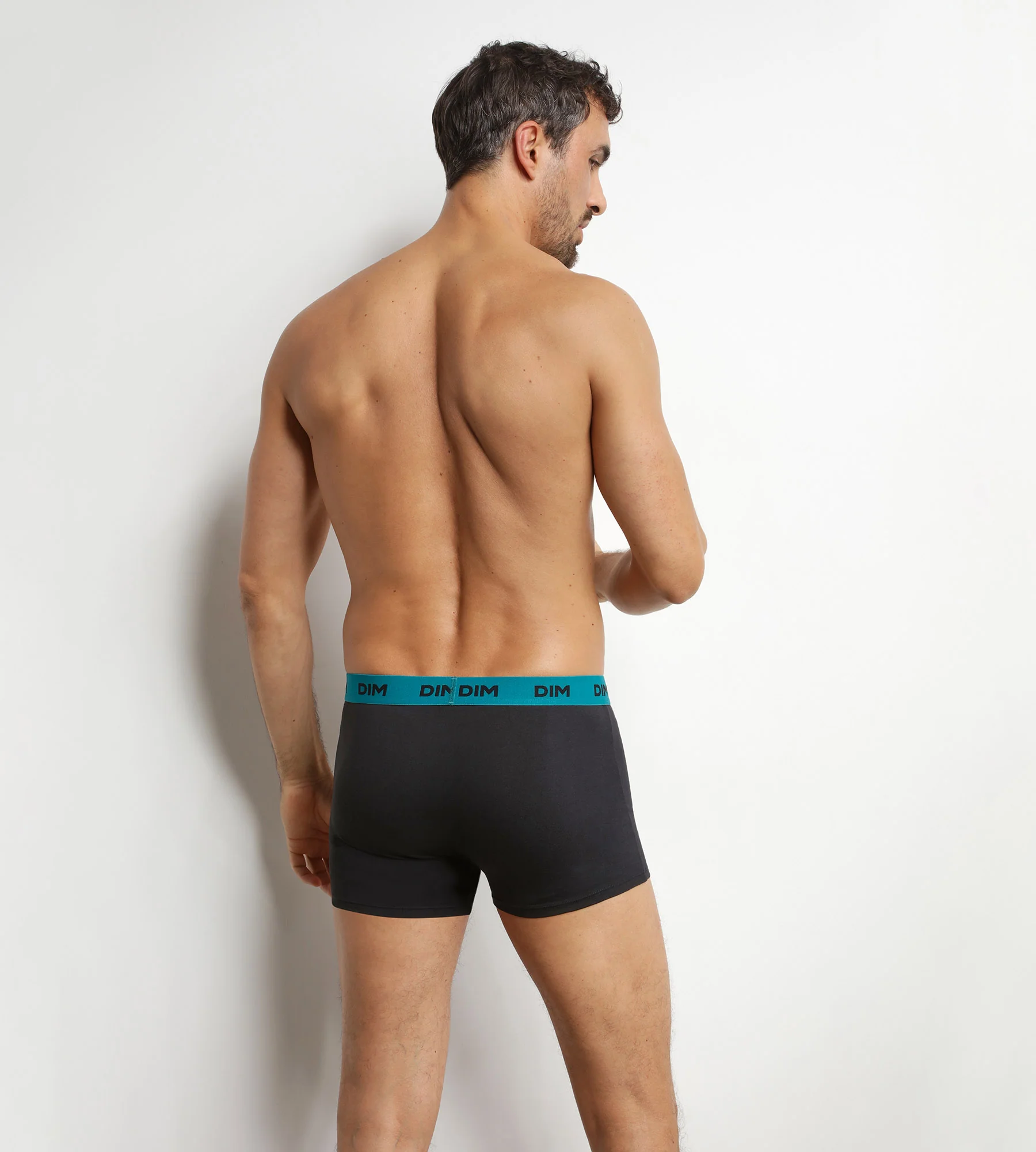 Lot de 3 boxers homme noir ceinture colorée Caméléon Mix & Colors - Image 2