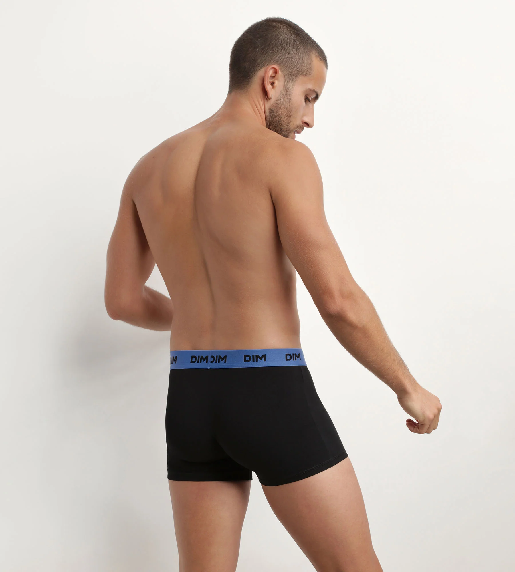Lot de 3 boxers homme noir ceinture colorée Mimosa Lila Mix & Colors - Image 2