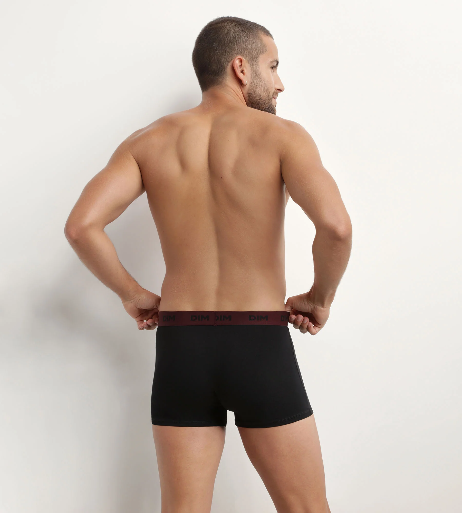 Lot de 3 boxers homme noir ceinture colorée Raisin Mix & Colors - Image 2