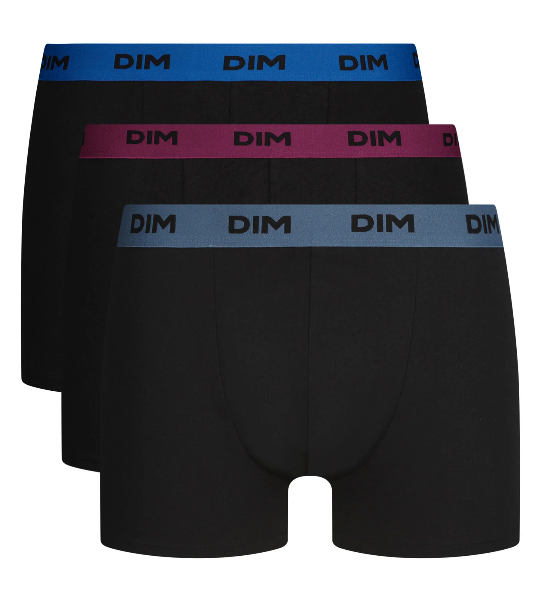 Lot de 3 boxers homme noir ceinture colorée Retro Mix & Colors - Image 3
