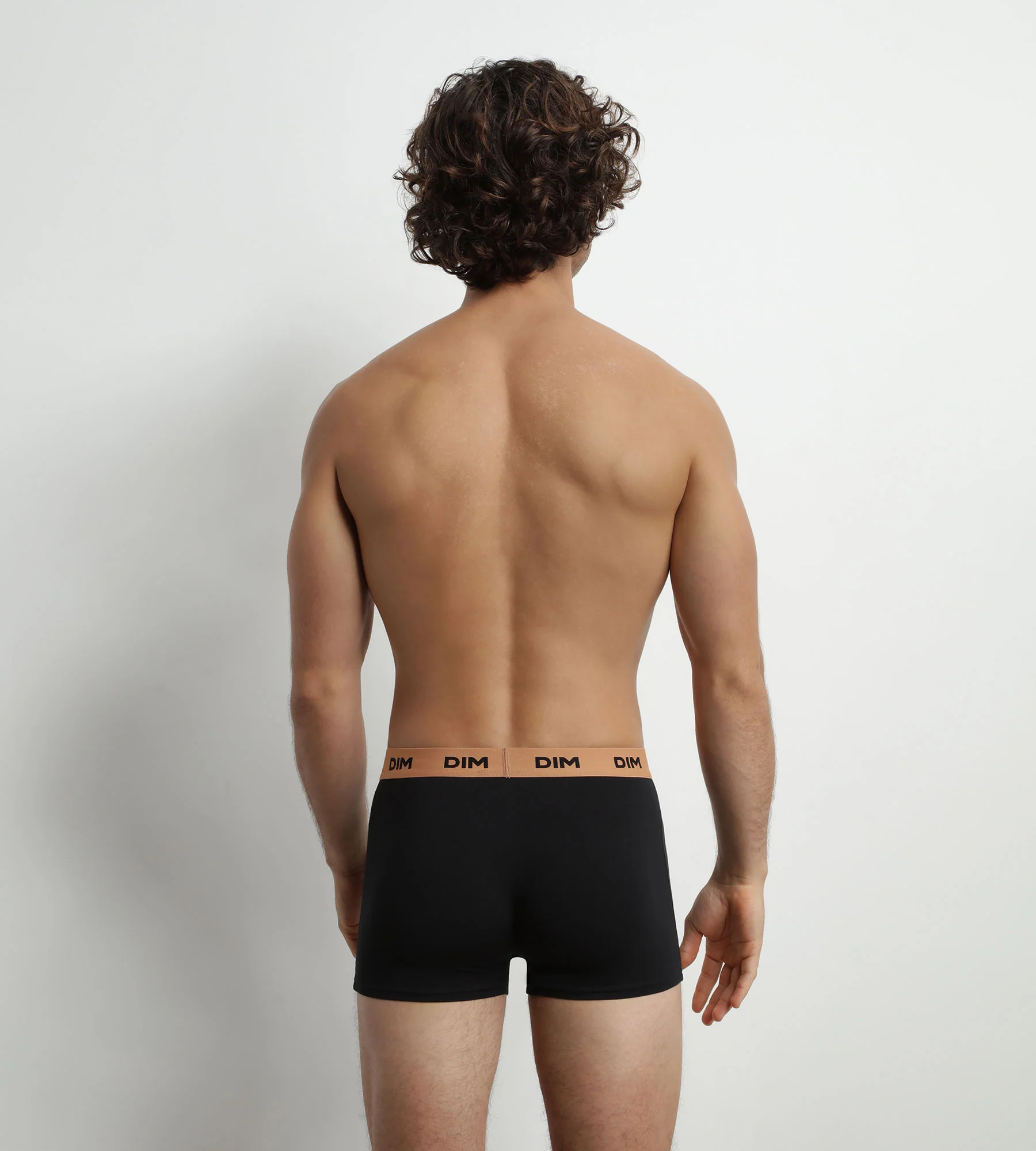 Lot de 3 boxers homme Noir coton stretch Noisette Vert Mix & Colors - Image 2