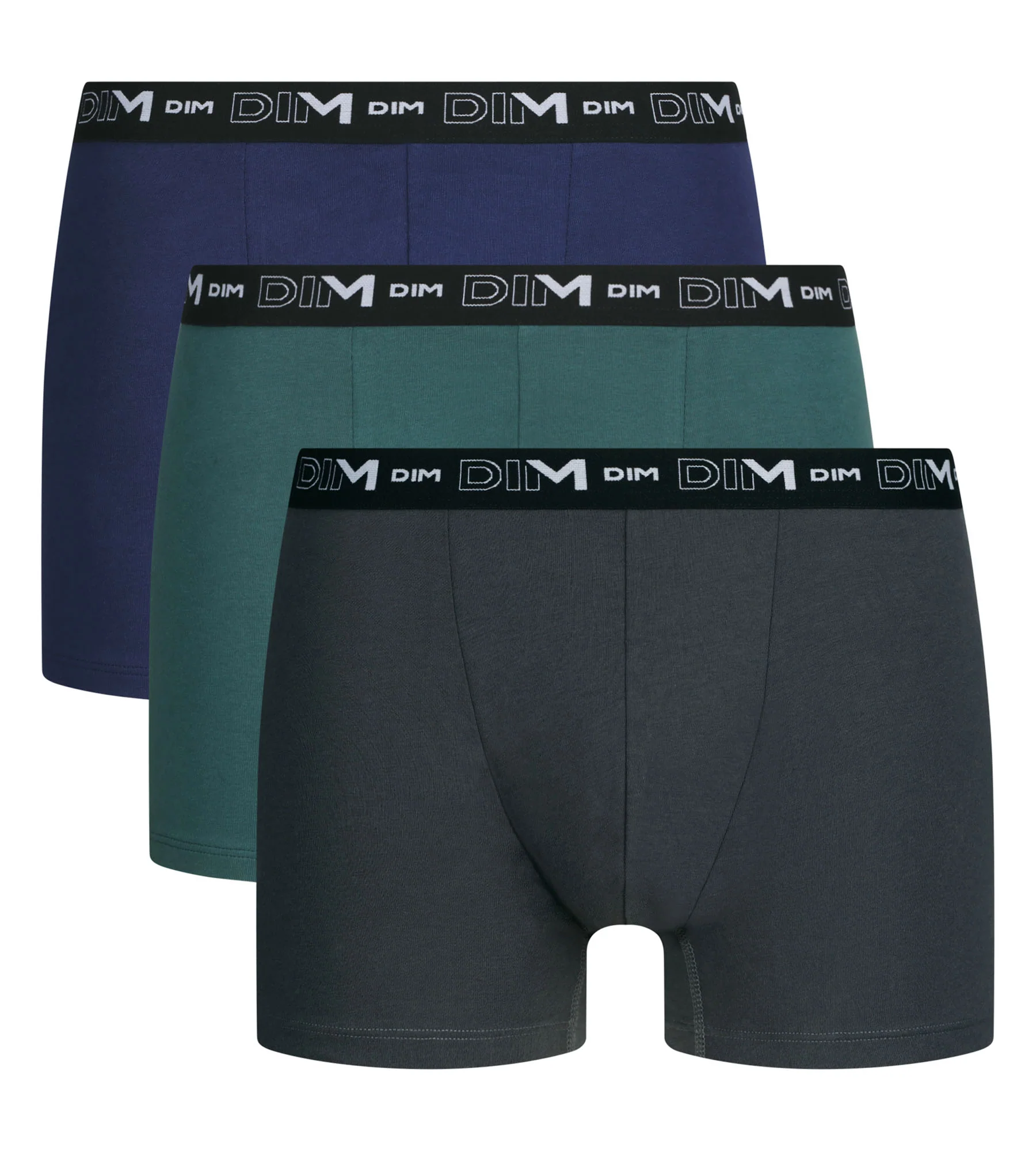 Lot de 3 boxers homme Vert Chic Dim Coton Stretch - Image 3